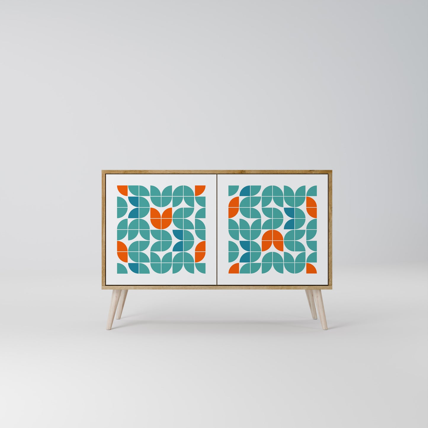BE THE CHANGE 2-Door Sideboard in Oak Effect
