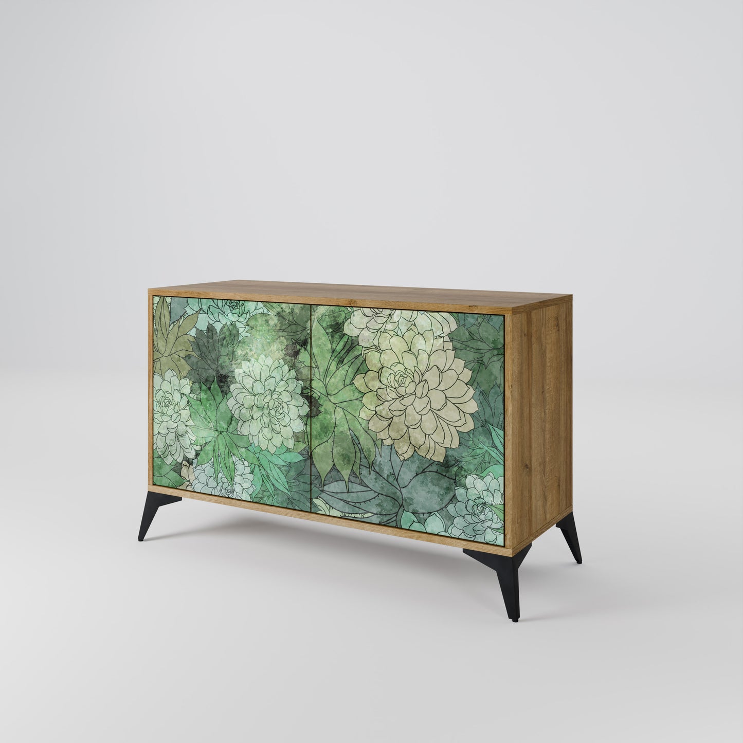SUCCULENT CLUSTER 2-Door Sideboard in Oak Effect