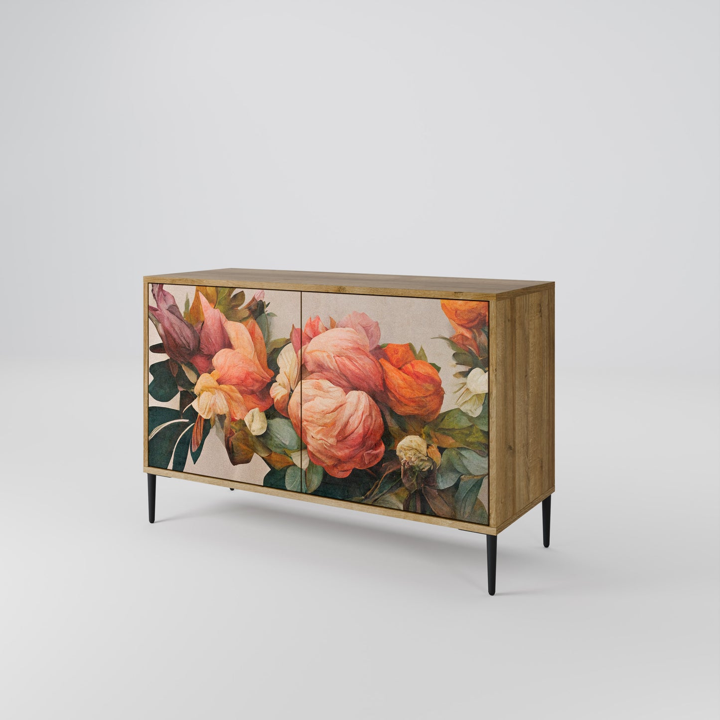 STYLISH BEAUTY 2-Door Sideboard in Oak Effect