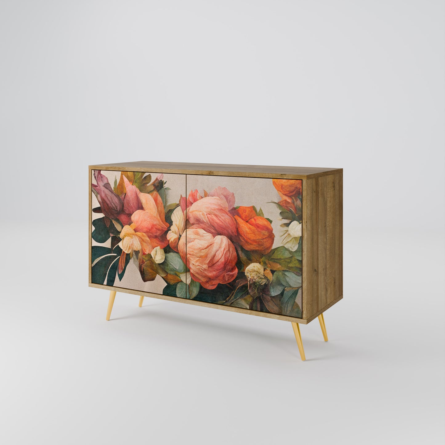 STYLISH BEAUTY 2-Door Sideboard in Oak Effect