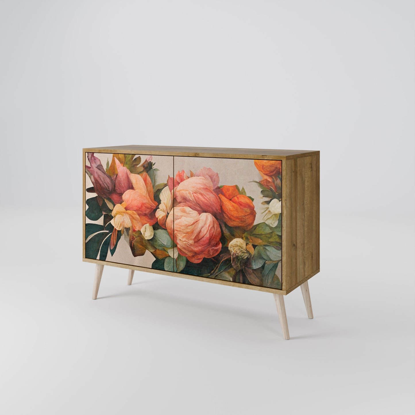 STYLISH BEAUTY 2-Door Sideboard in Oak Effect