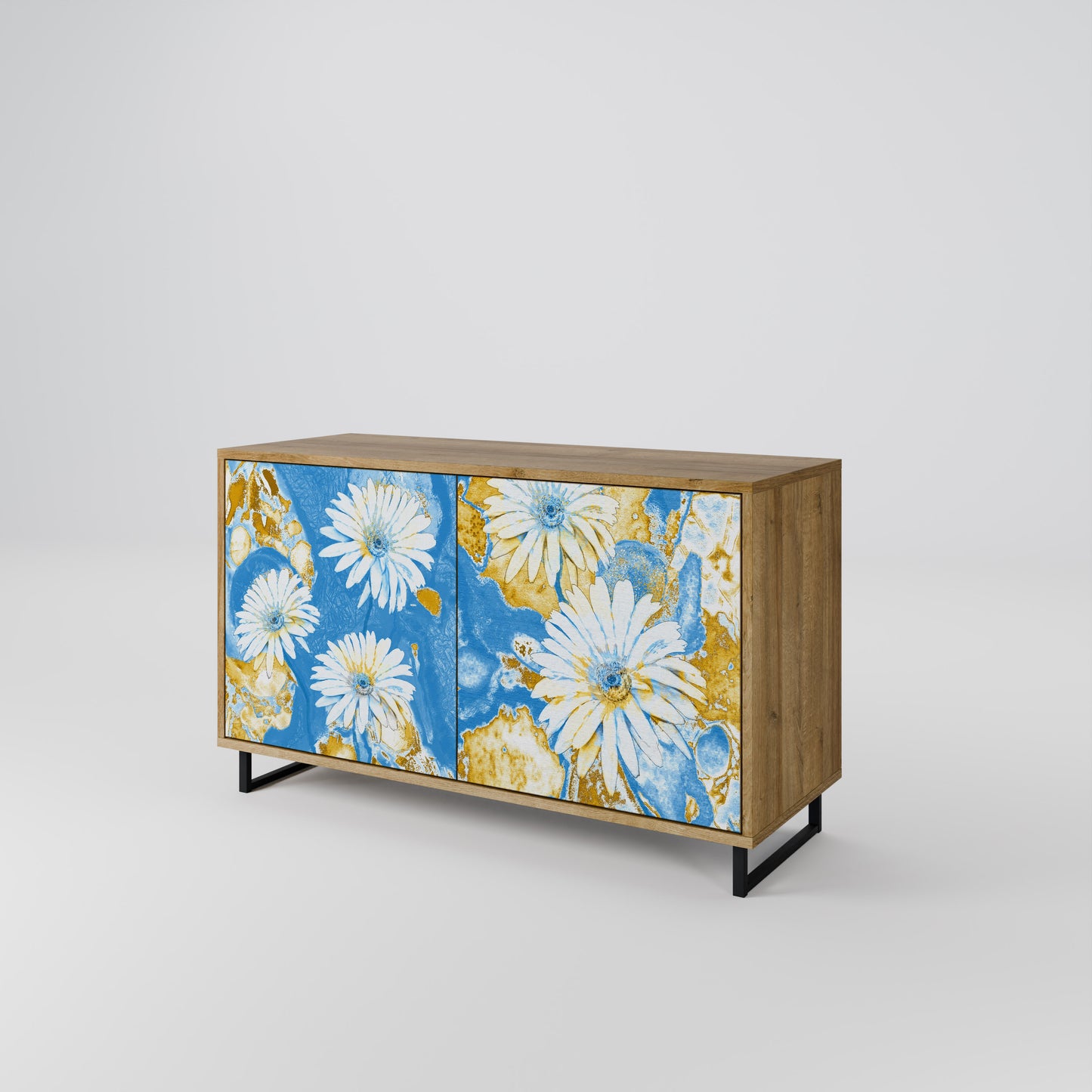 DAISY LUXE 2-Door Sideboard in Oak Effect