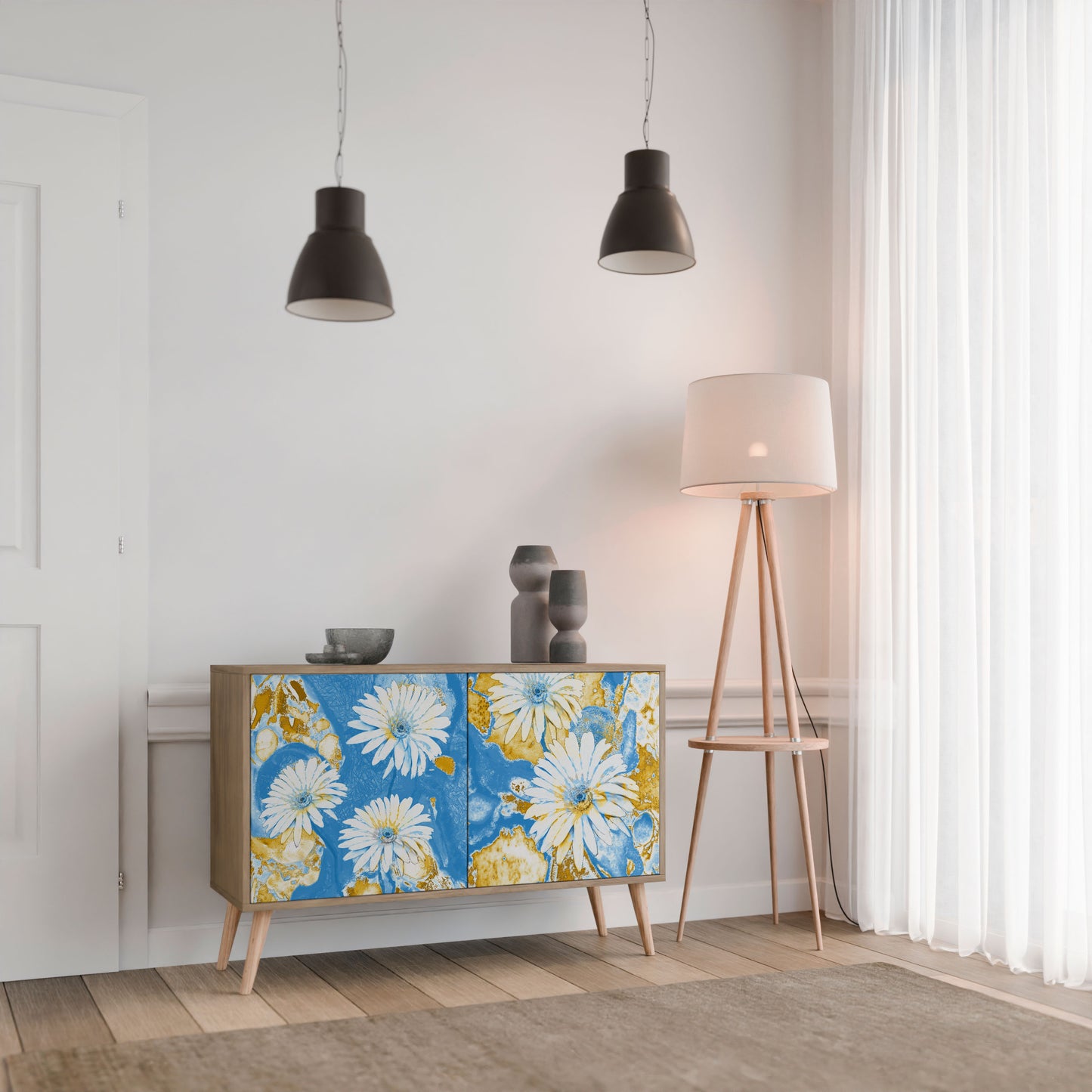 DAISY LUXE 2-Door Sideboard in Oak Effect