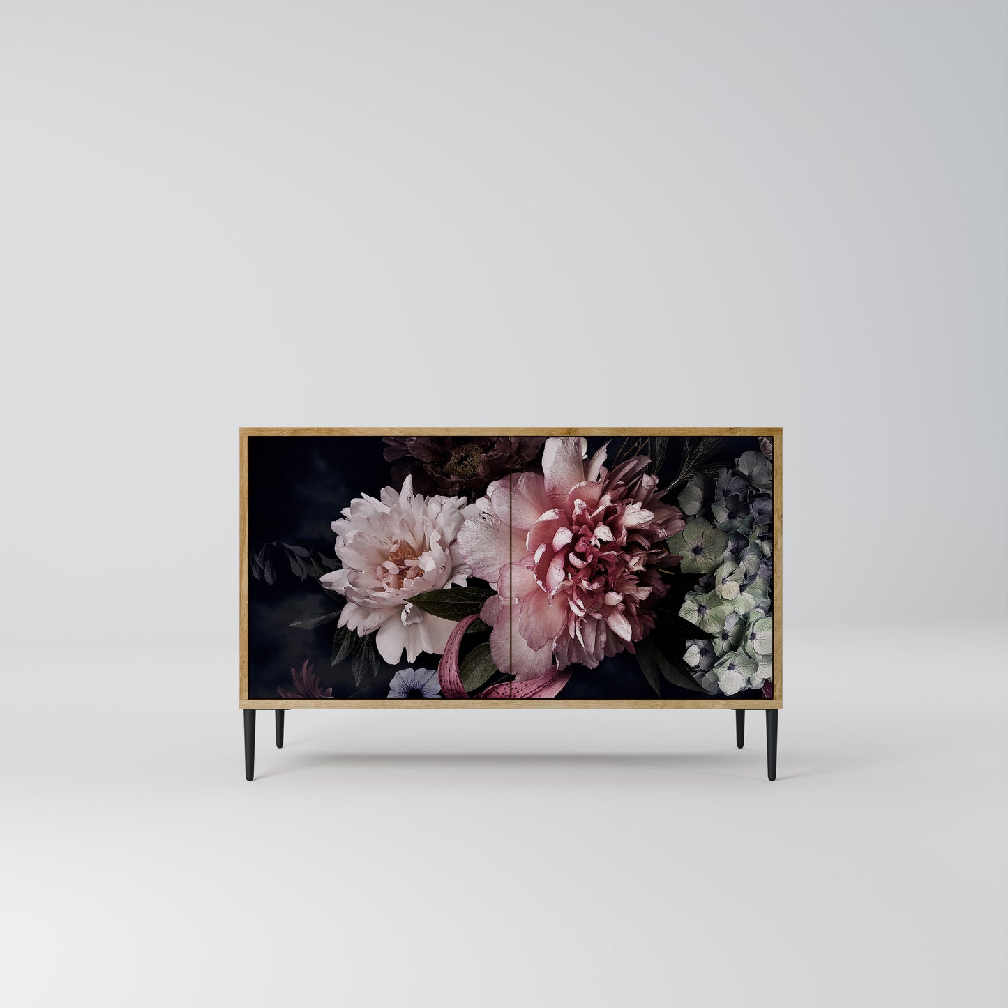 PURE BLOSSOM 2-dörrars skänk i ekeffekt