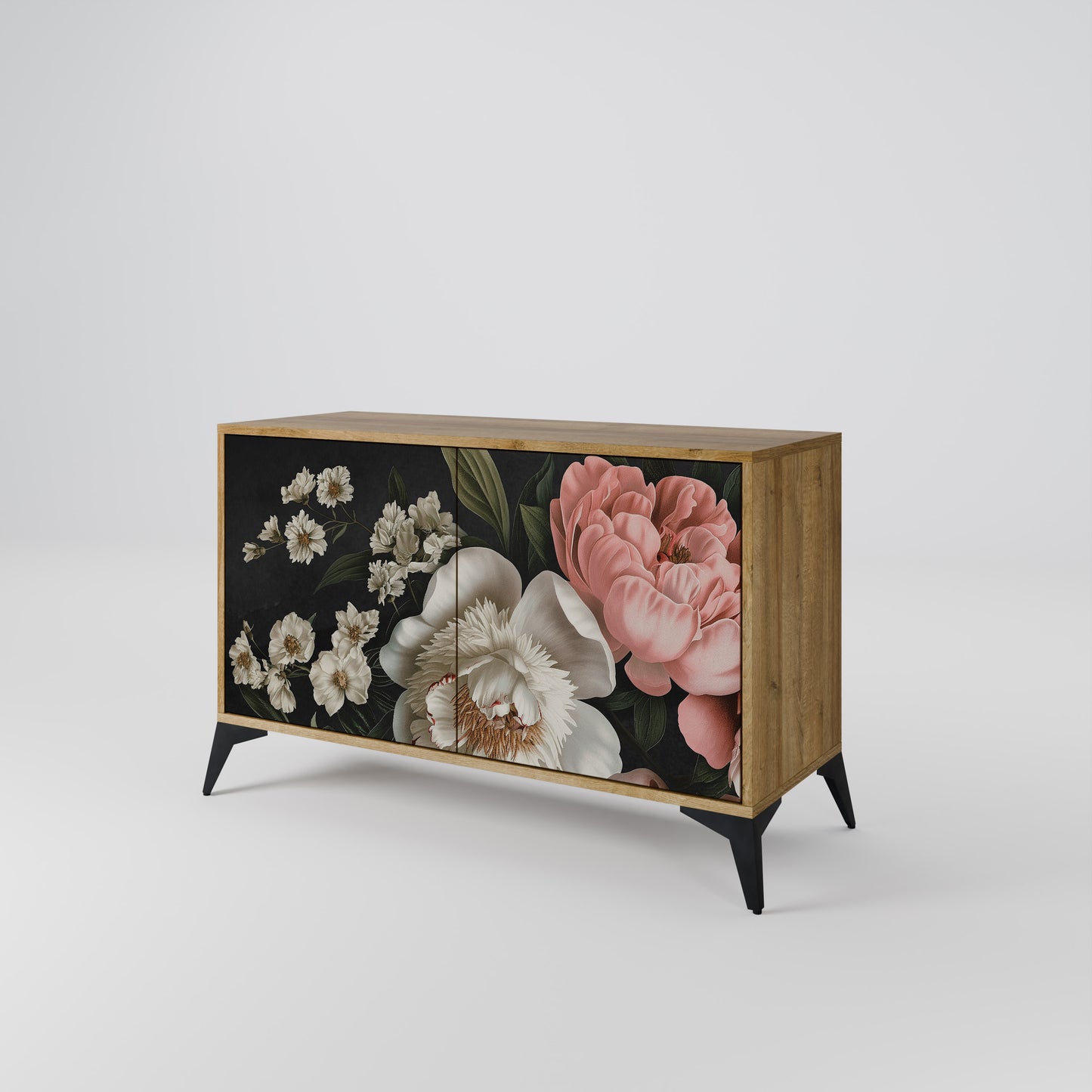 LUSH ELEGANCE 2-Door Sideboard in Oak Effect
