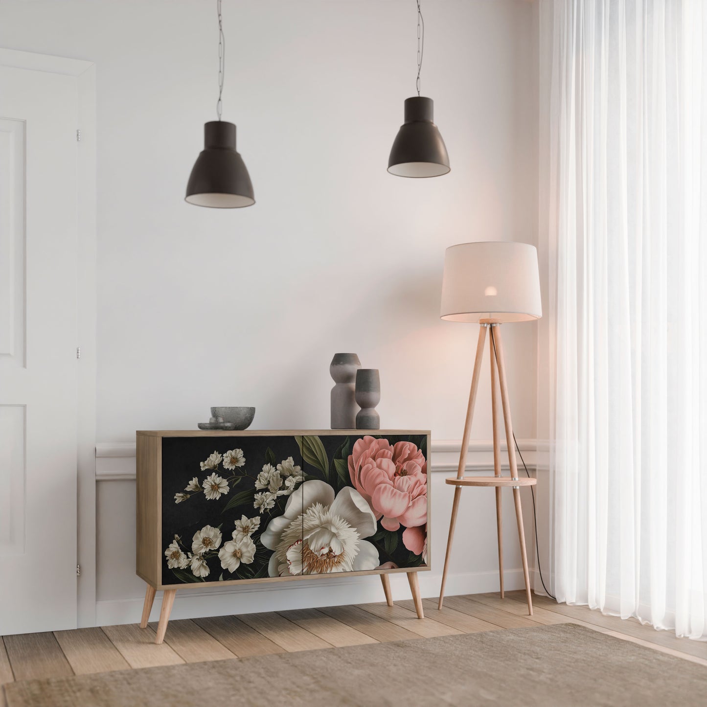 LUSH ELEGANCE 2-Door Sideboard in Oak Effect