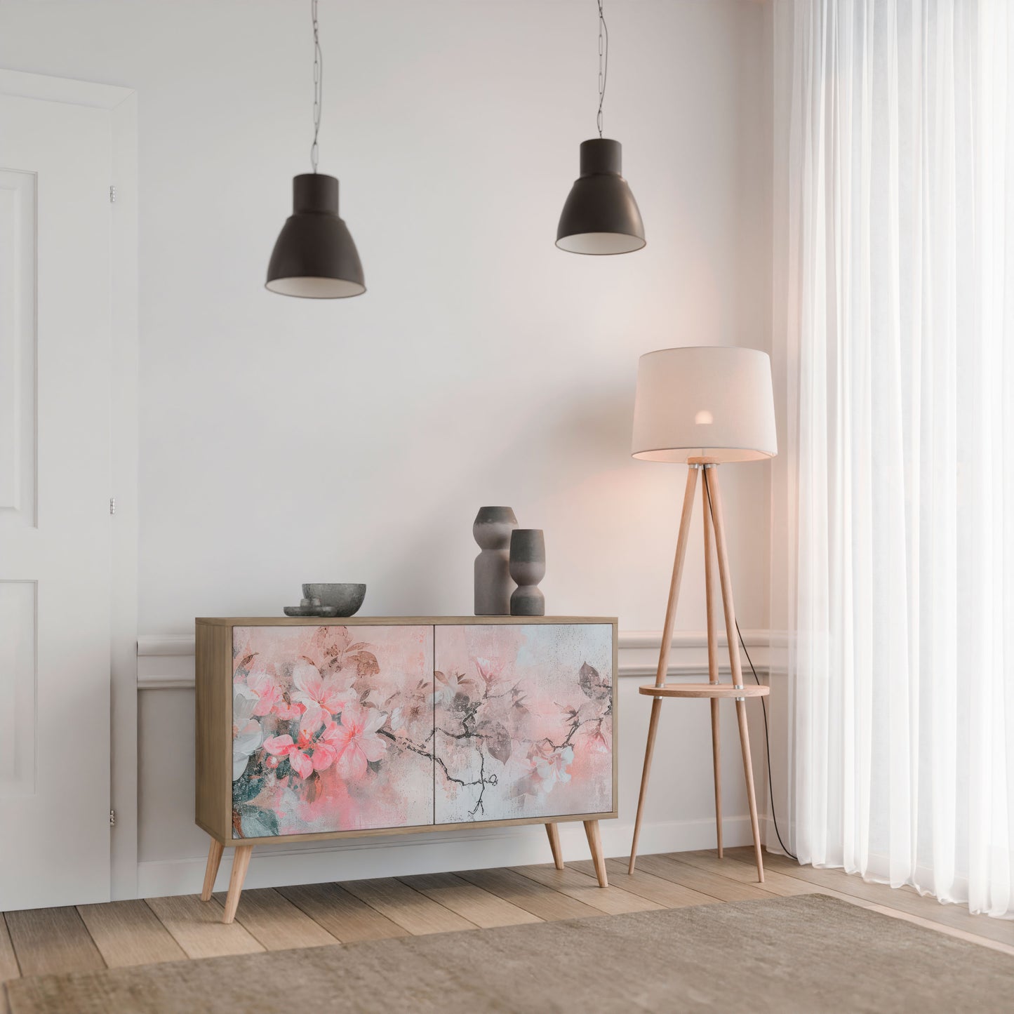 CHERRY BLOSSOM 2-Door Sideboard in Oak Effect