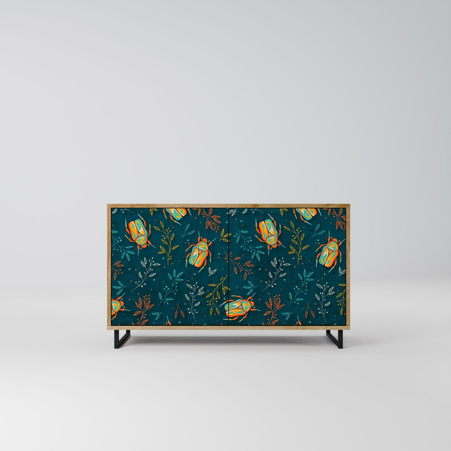 AUTUMN INSECTS 2-Door Sideboard in Oak Effect