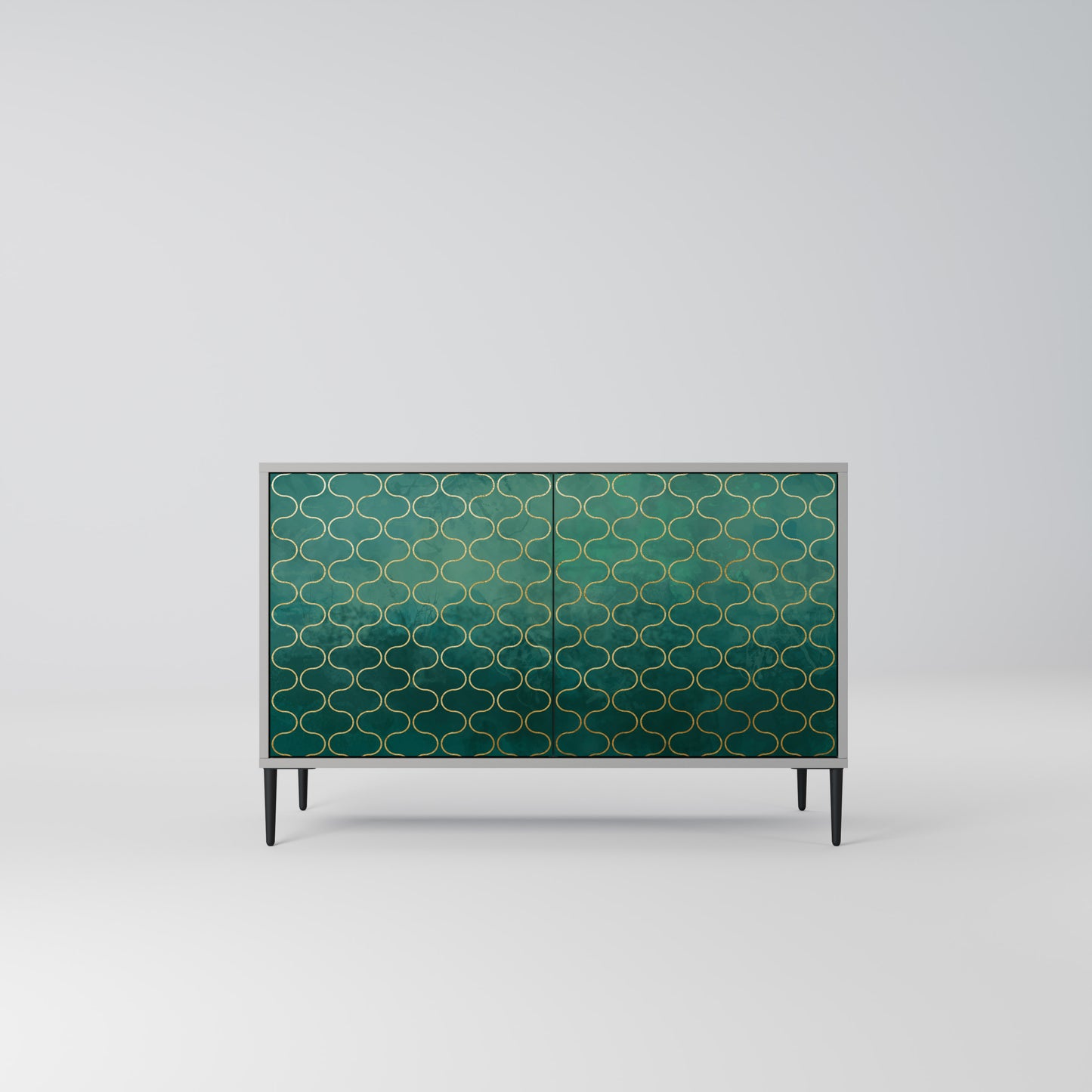 TESSELATED GREENRY 2-dörrars skänk i grå finish