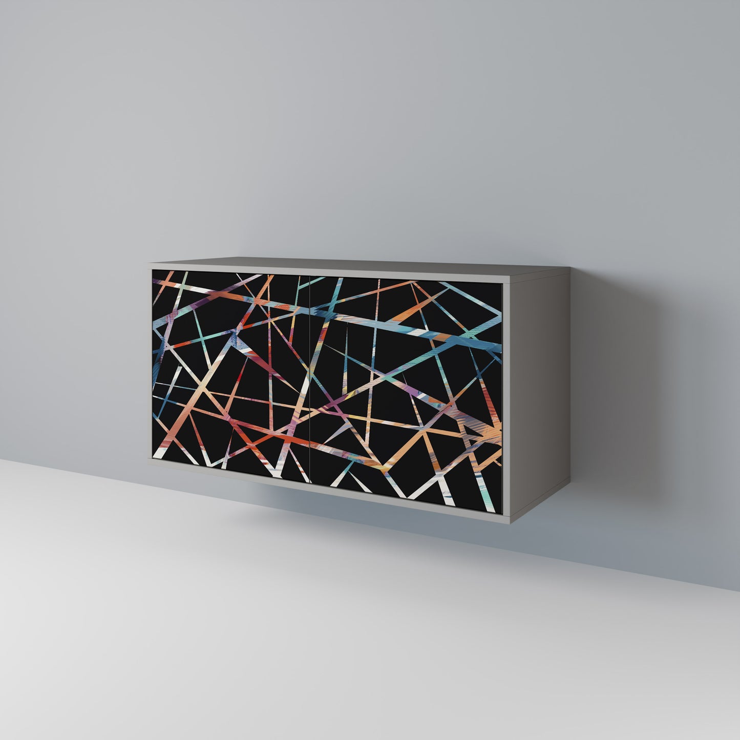 POLYGON VERVE 2-dörrars skänk i grå finish