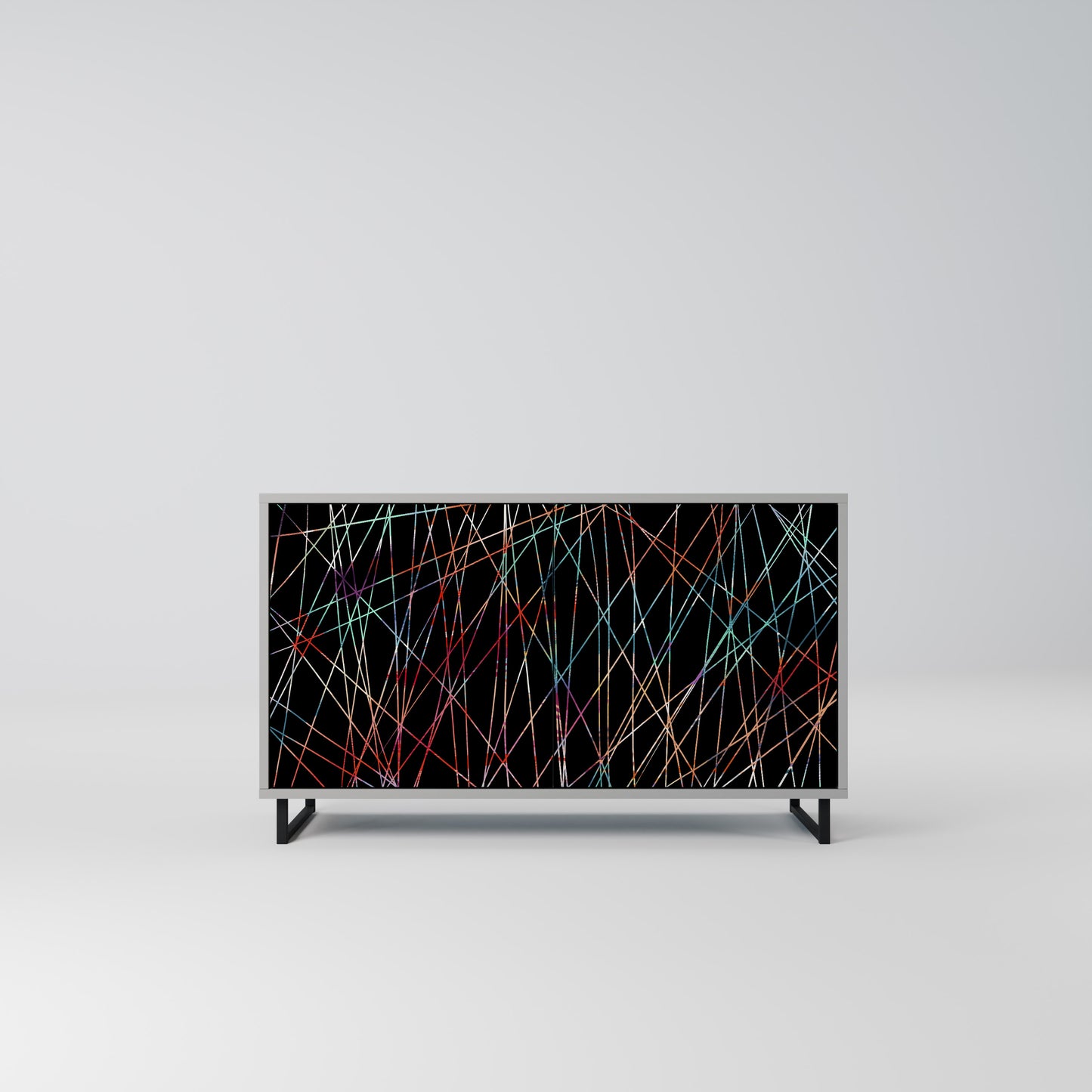 LUMINOUS SNARE 2-Door Sideboard in Grey Finish