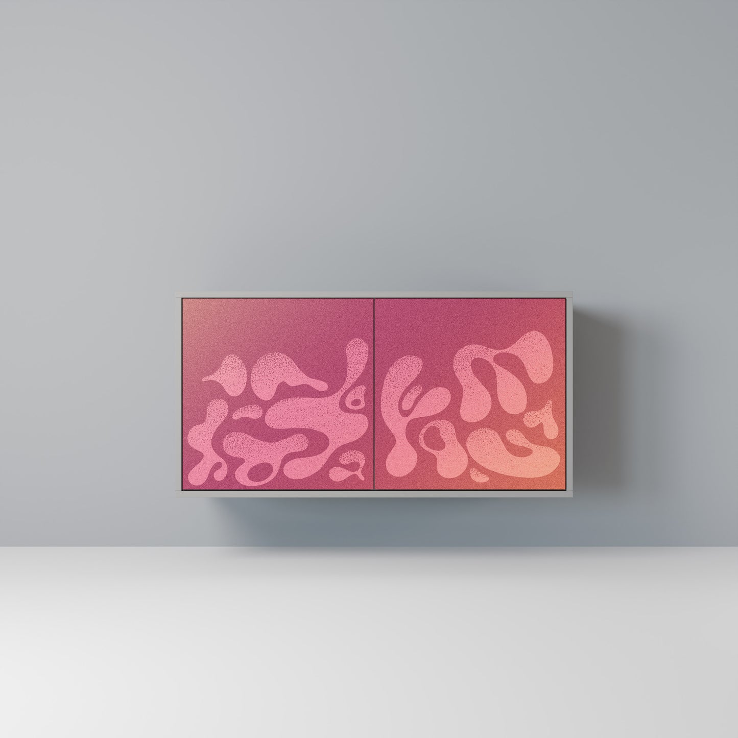 IRREGULAR ROSA 2-dörrars skänk i grå finish
