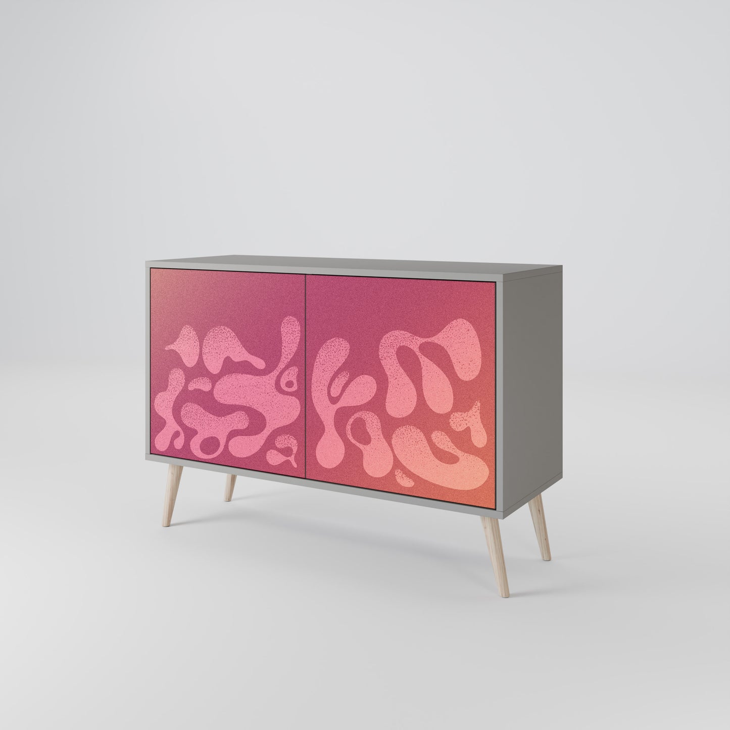 IRREGULAR ROSA 2-dörrars skänk i grå finish
