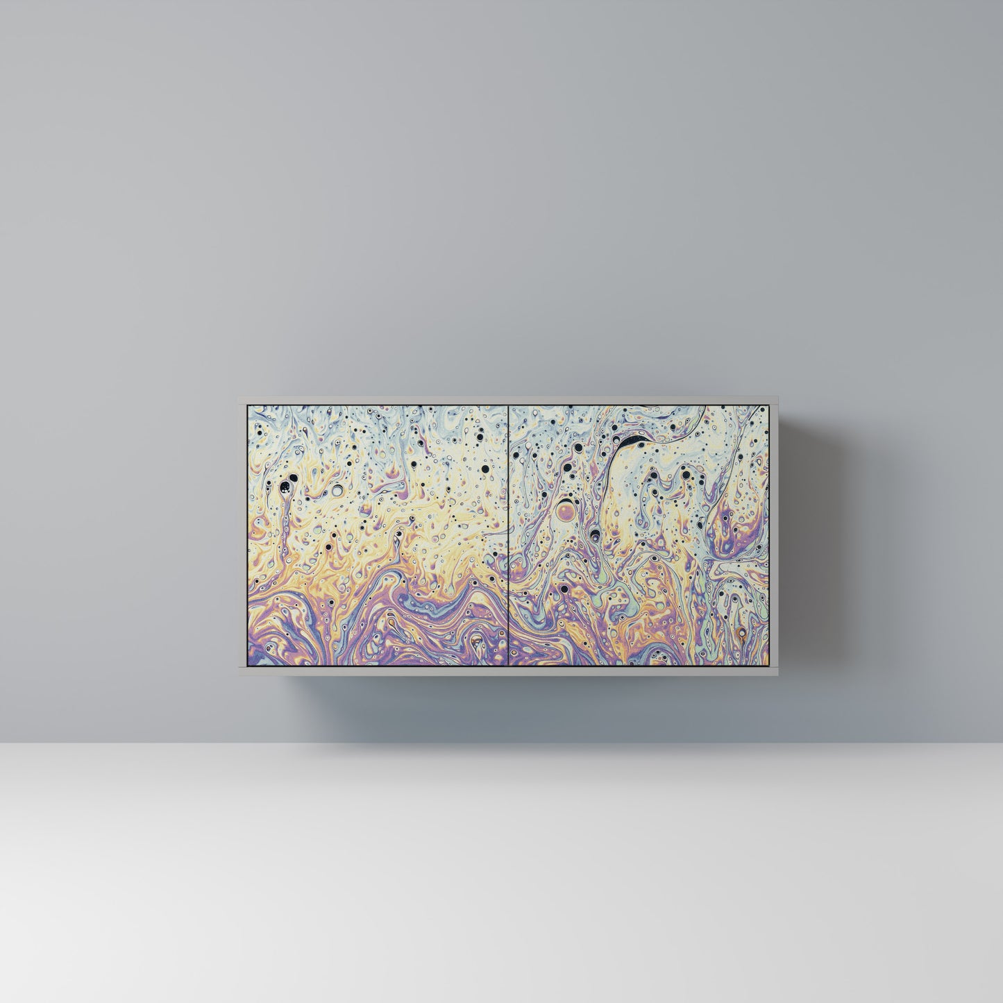 MOSAIC OF COLORS 2-Door Sideboard in Grey Finish
