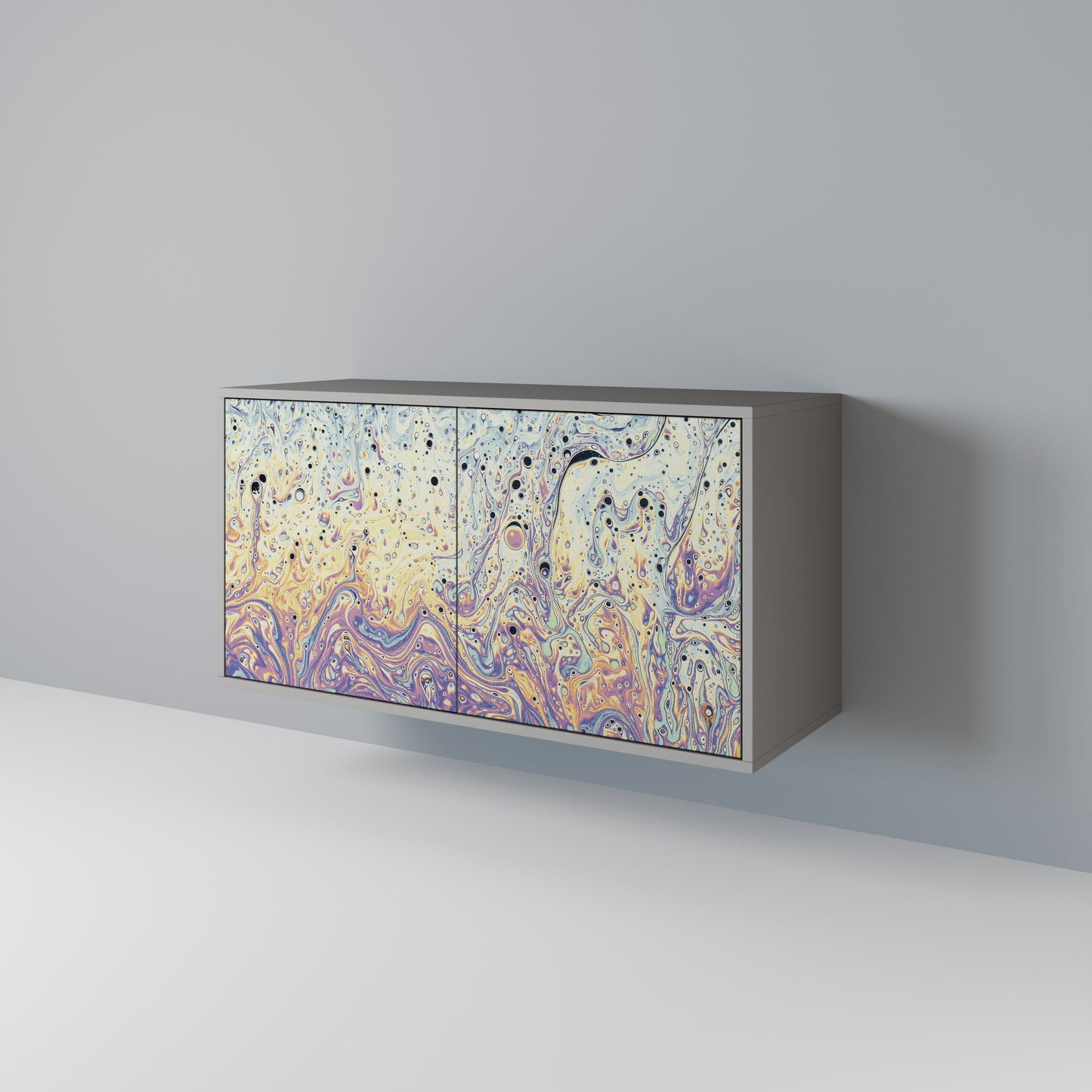 MOSAIC OF COLORS 2-Door Sideboard in Grey Finish
