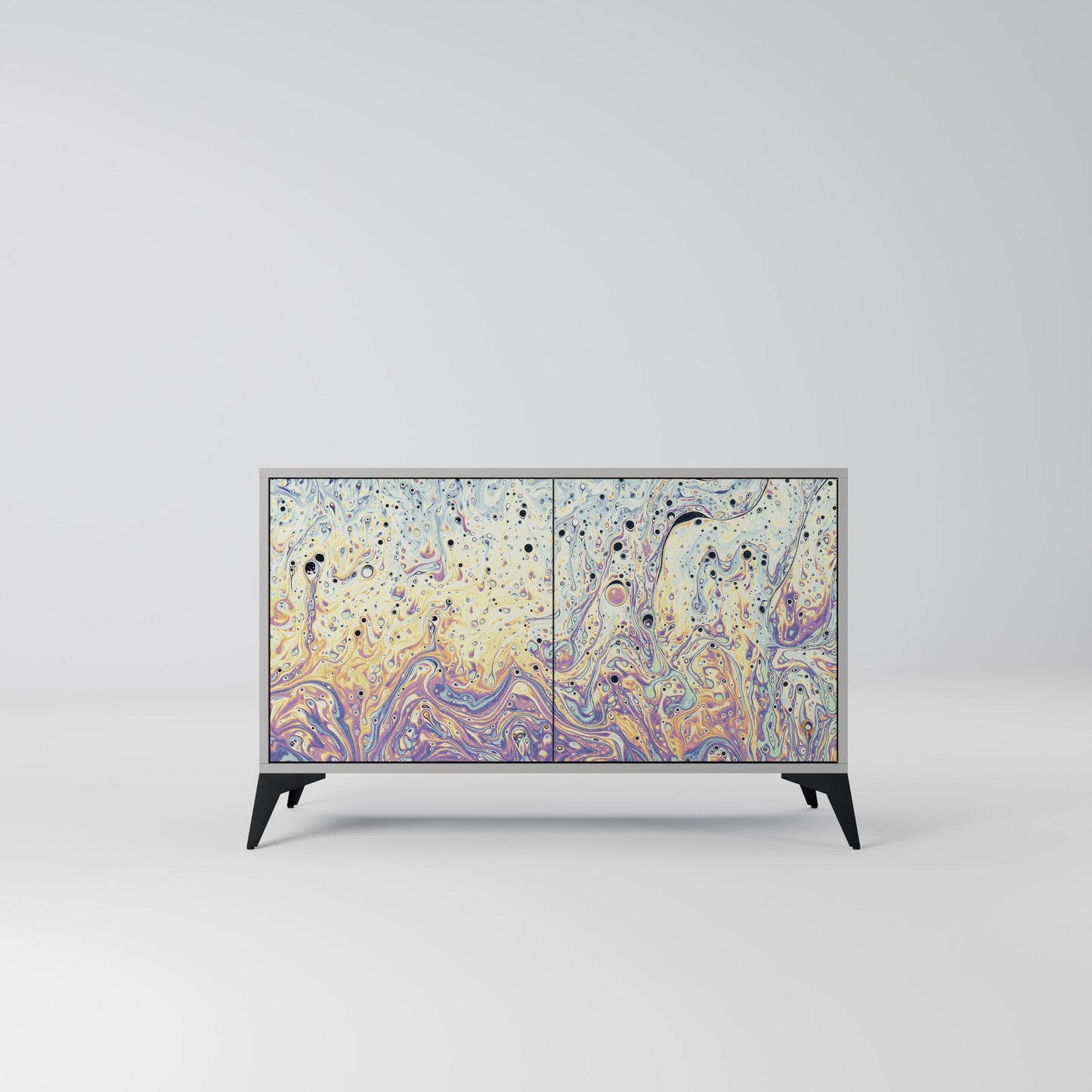 MOSAIC OF COLORS 2-Door Sideboard in Grey Finish