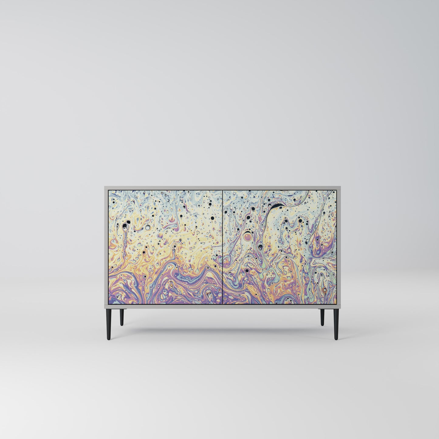 MOSAIC OF COLORS 2-Door Sideboard in Grey Finish