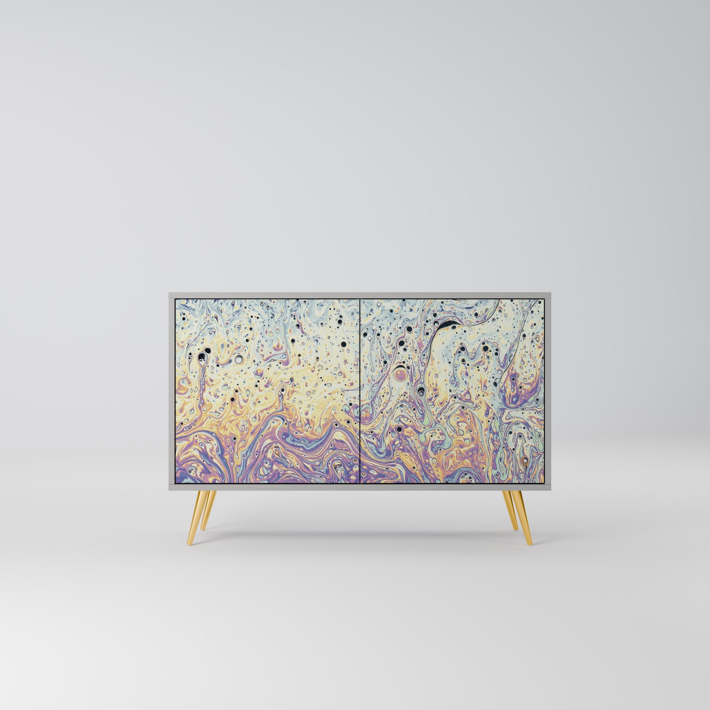 MOSAIC OF COLORS 2-Door Sideboard in Grey Finish