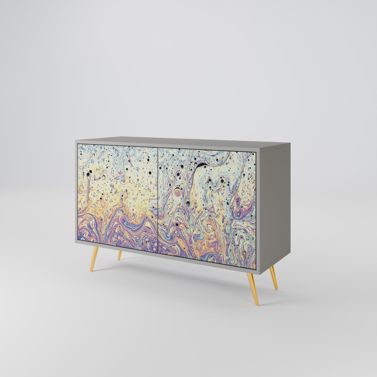 MOSAIC OF COLORS 2-Door Sideboard in Grey Finish