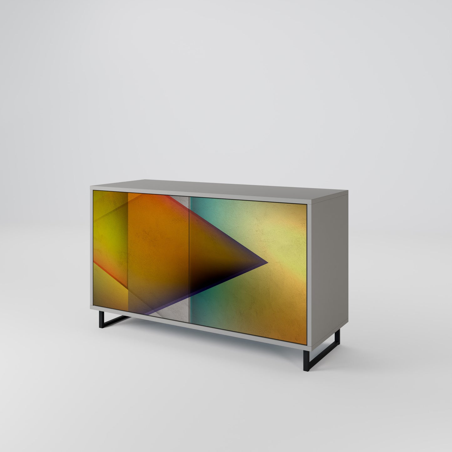 PIERCING SHARPNESS 2-Door Sideboard in Grey Finish