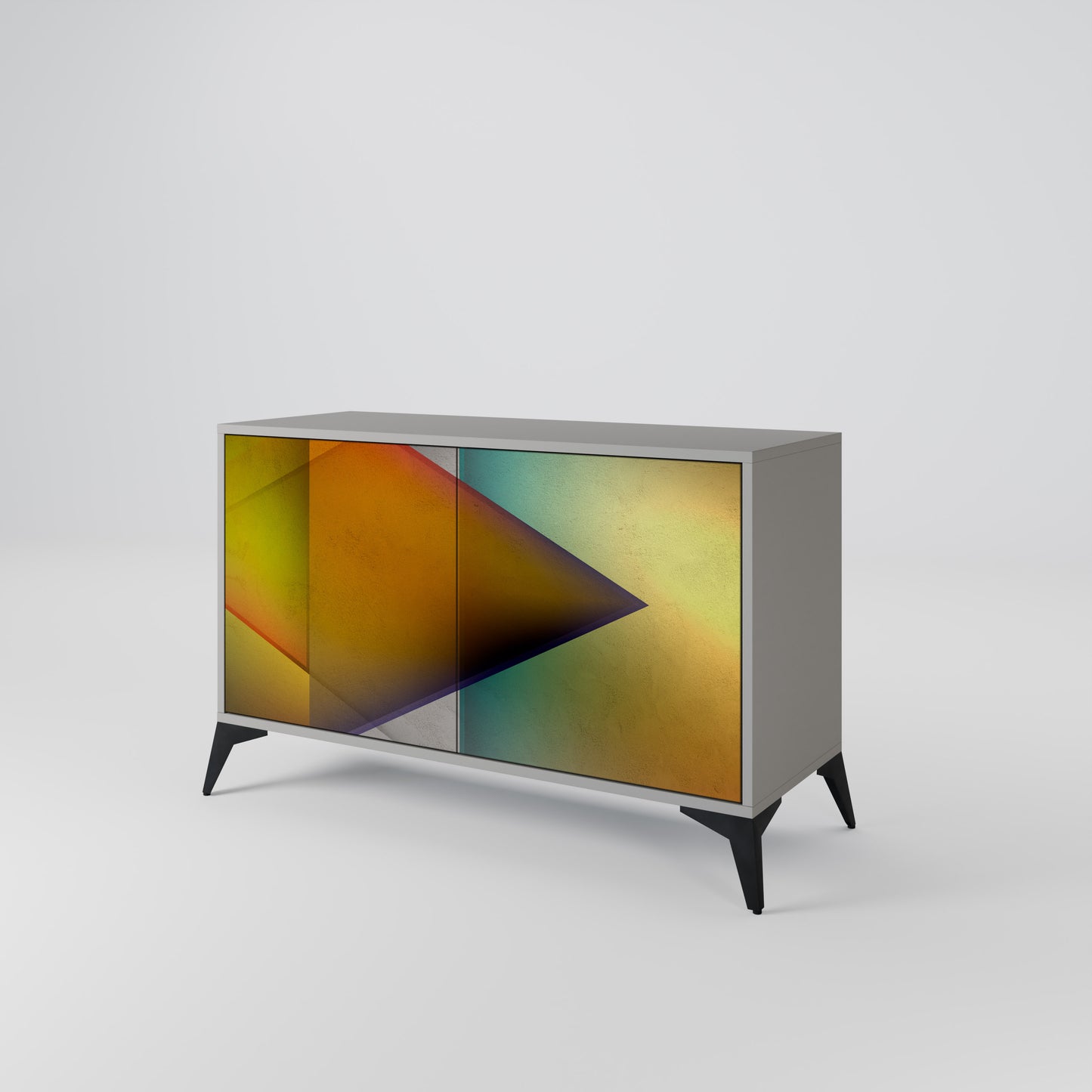 PIERCING SHARPNESS 2-Door Sideboard in Grey Finish