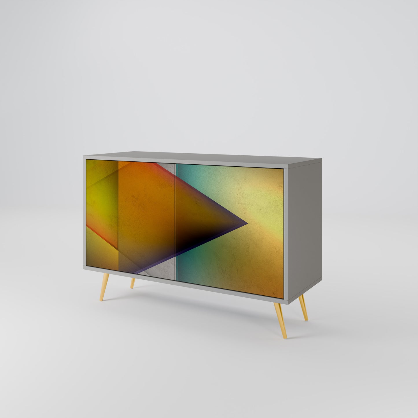 PIERCING SHARPNESS 2-Door Sideboard in Grey Finish