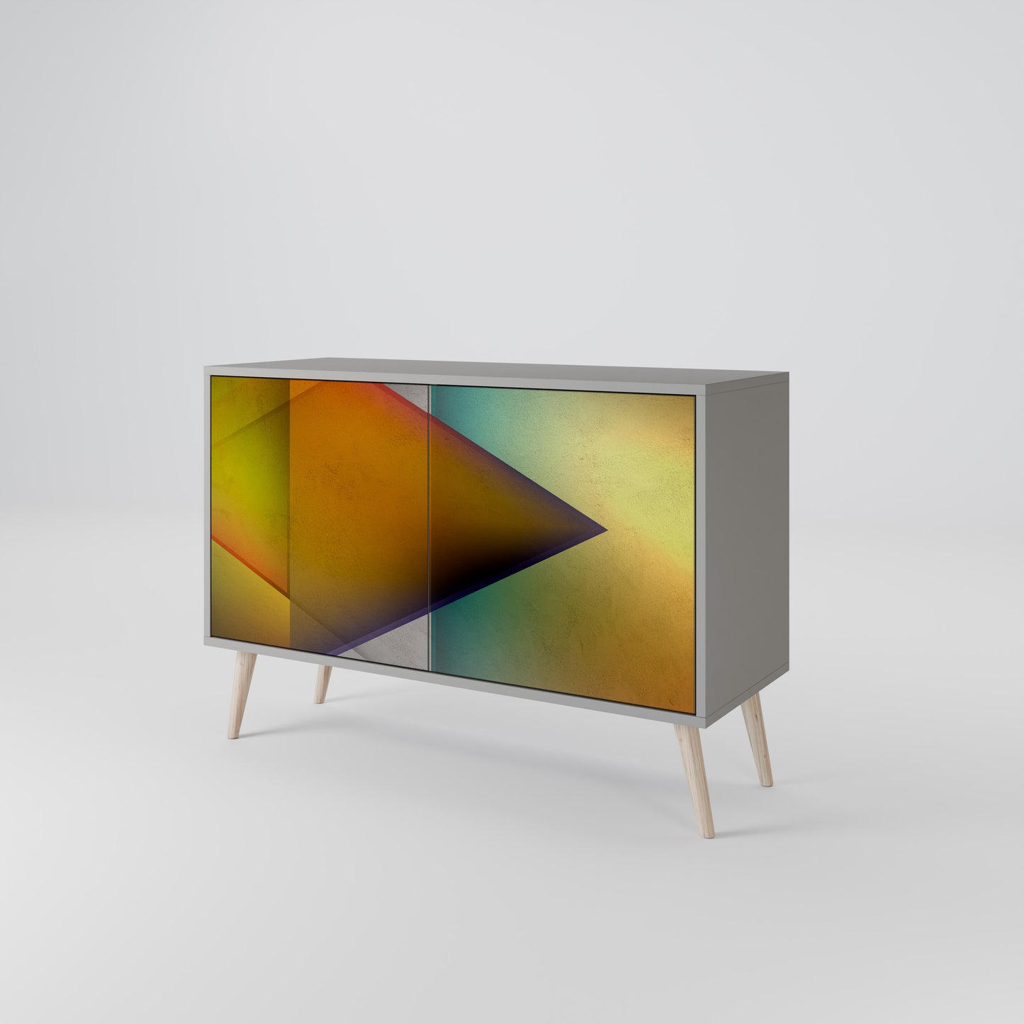 PIERCING SHARPNESS 2-Door Sideboard in Grey Finish