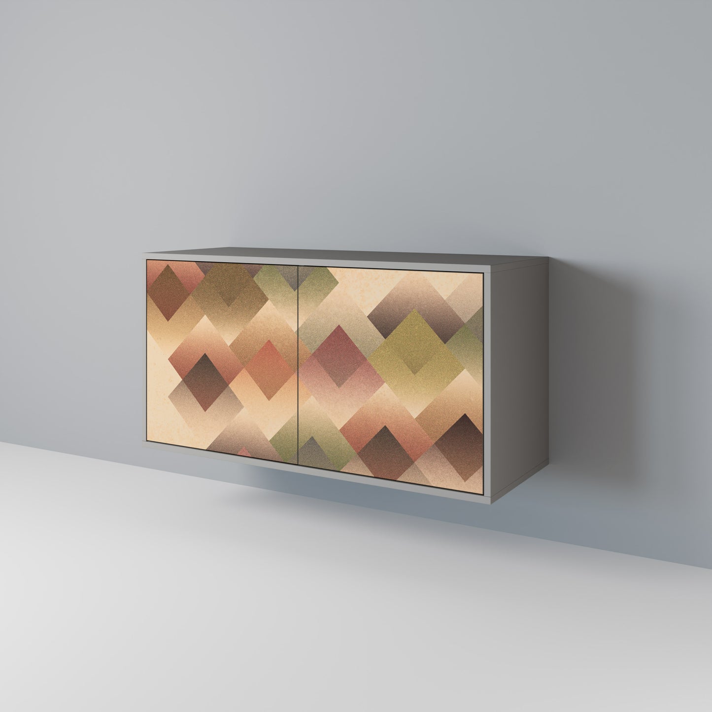 GEOMETRIC FUSION 2-Door Sideboard in Grey Finish