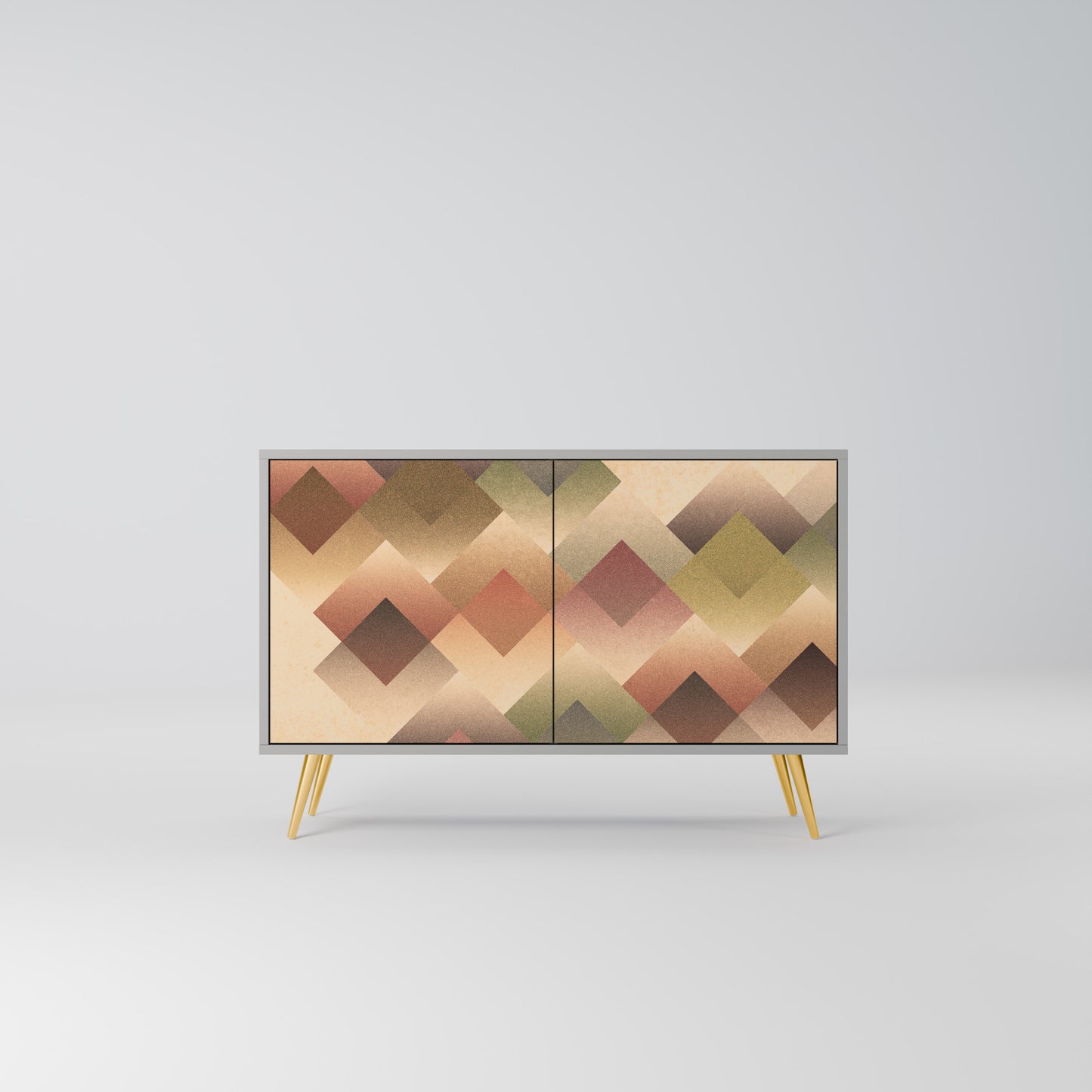 GEOMETRIC FUSION 2-Door Sideboard in Grey Finish
