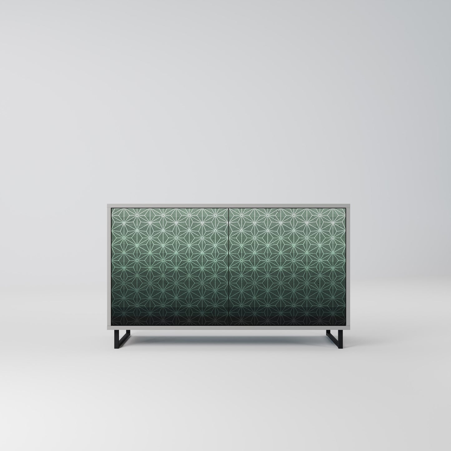 ORNAMENTAL GLIMMER 2-Door Sideboard in Grey Finish