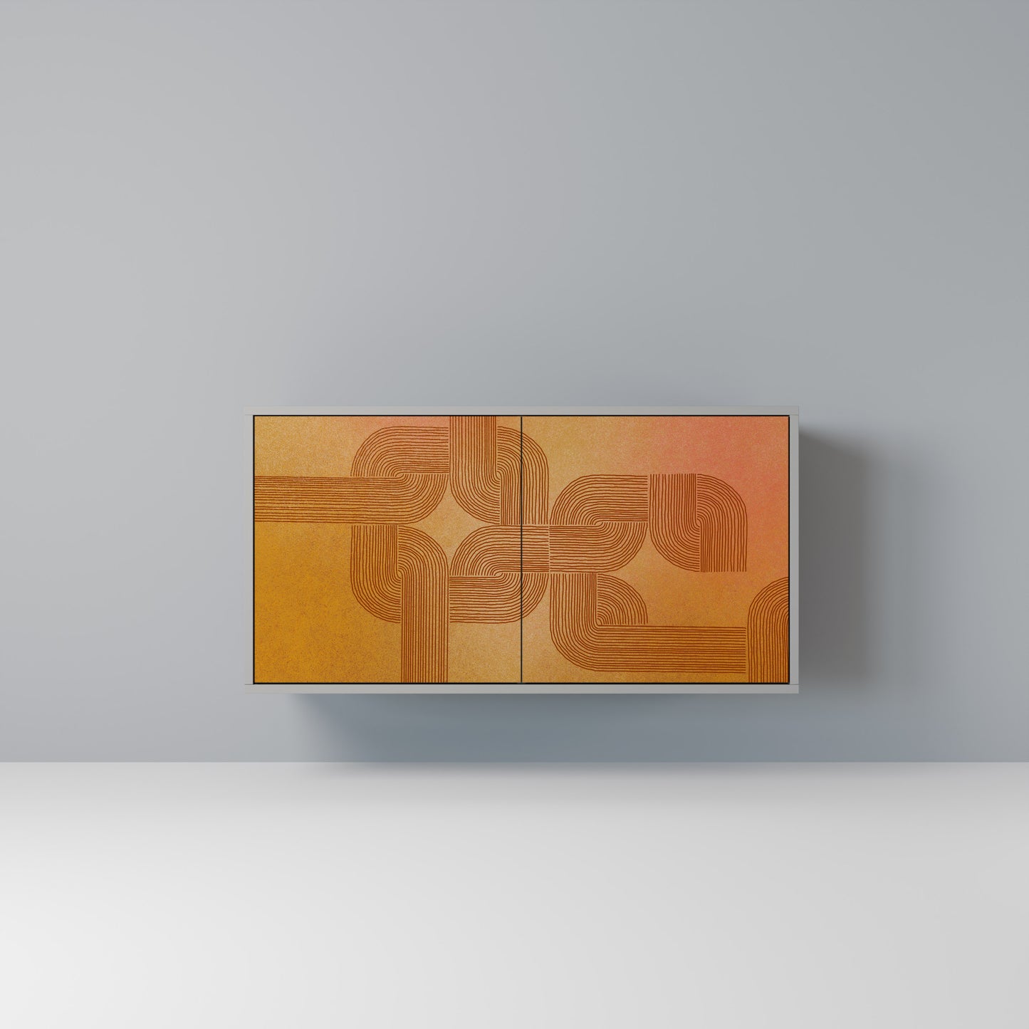 STRENGTHENING RELATION 2-Door Sideboard in Grey Finish