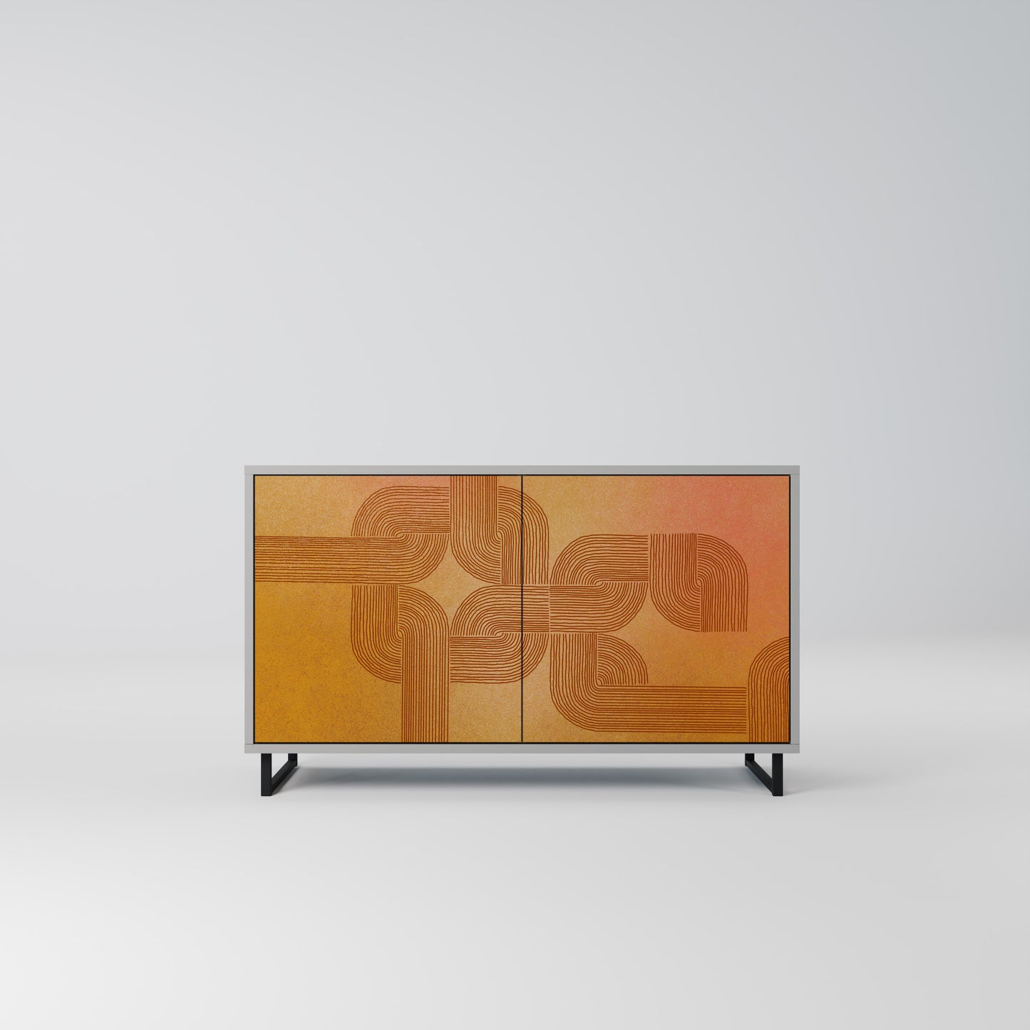 STRENGTHENING RELATION 2-Door Sideboard in Grey Finish