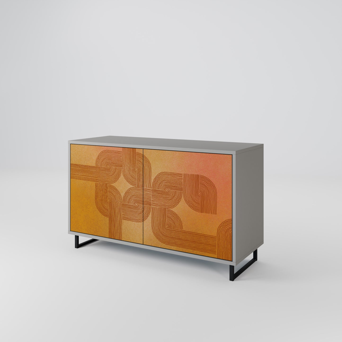 STRENGTHENING RELATION 2-Door Sideboard in Grey Finish