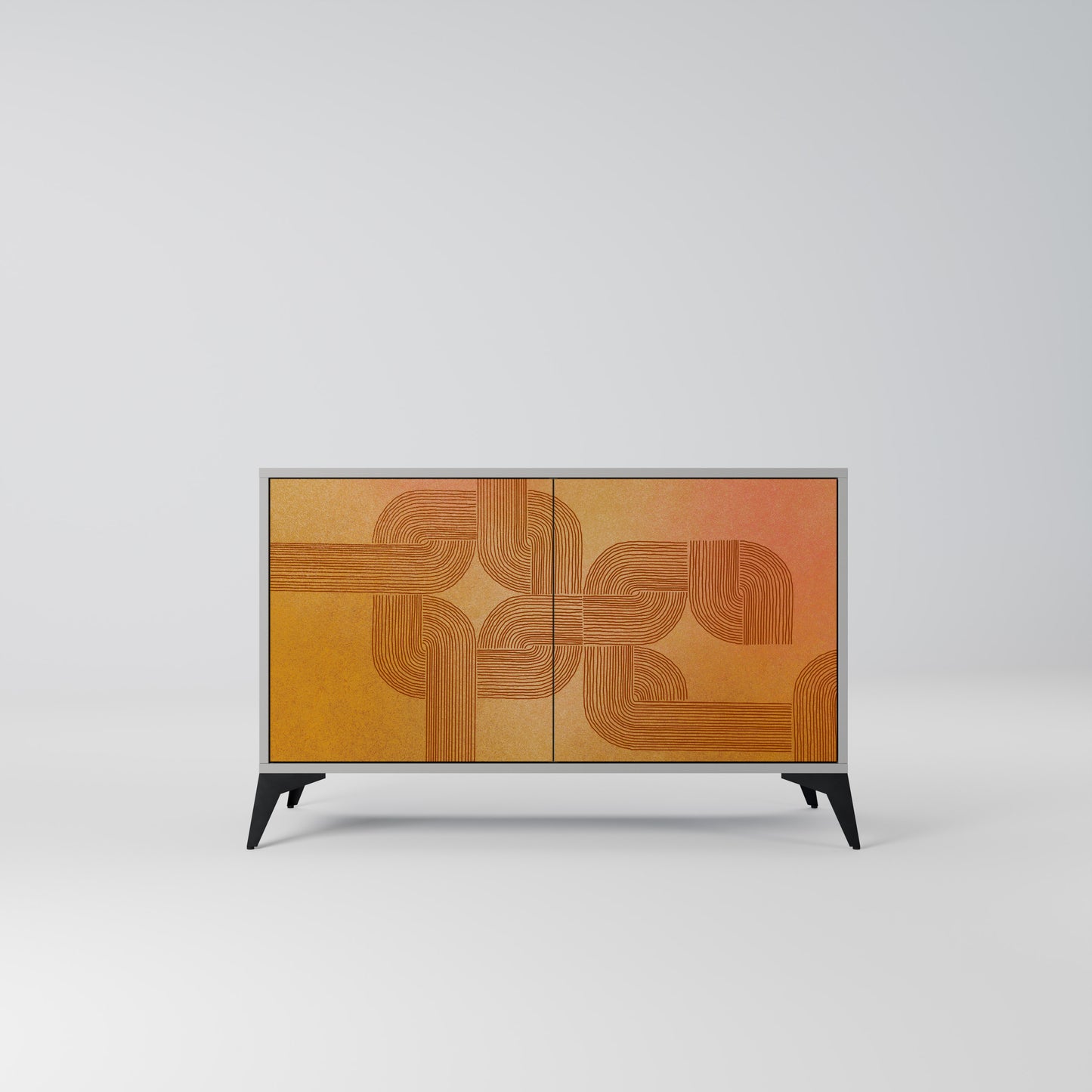 STRENGTHENING RELATION 2-Door Sideboard in Grey Finish
