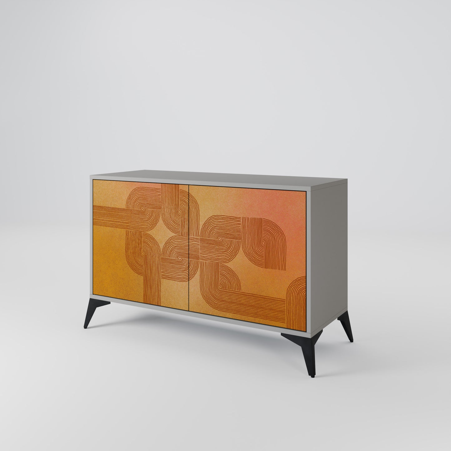 STRENGTHENING RELATION 2-Door Sideboard in Grey Finish