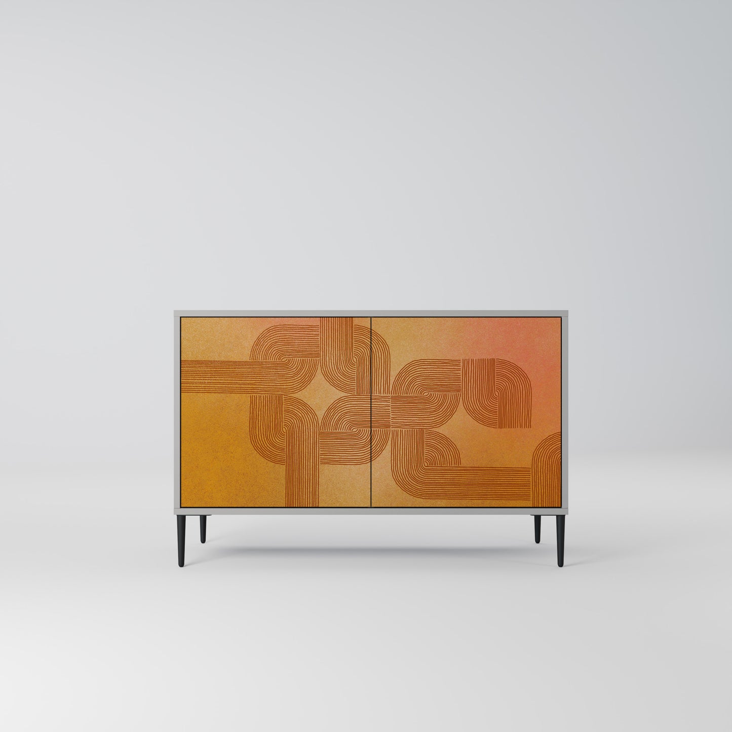 STRENGTHENING RELATION 2-Door Sideboard in Grey Finish