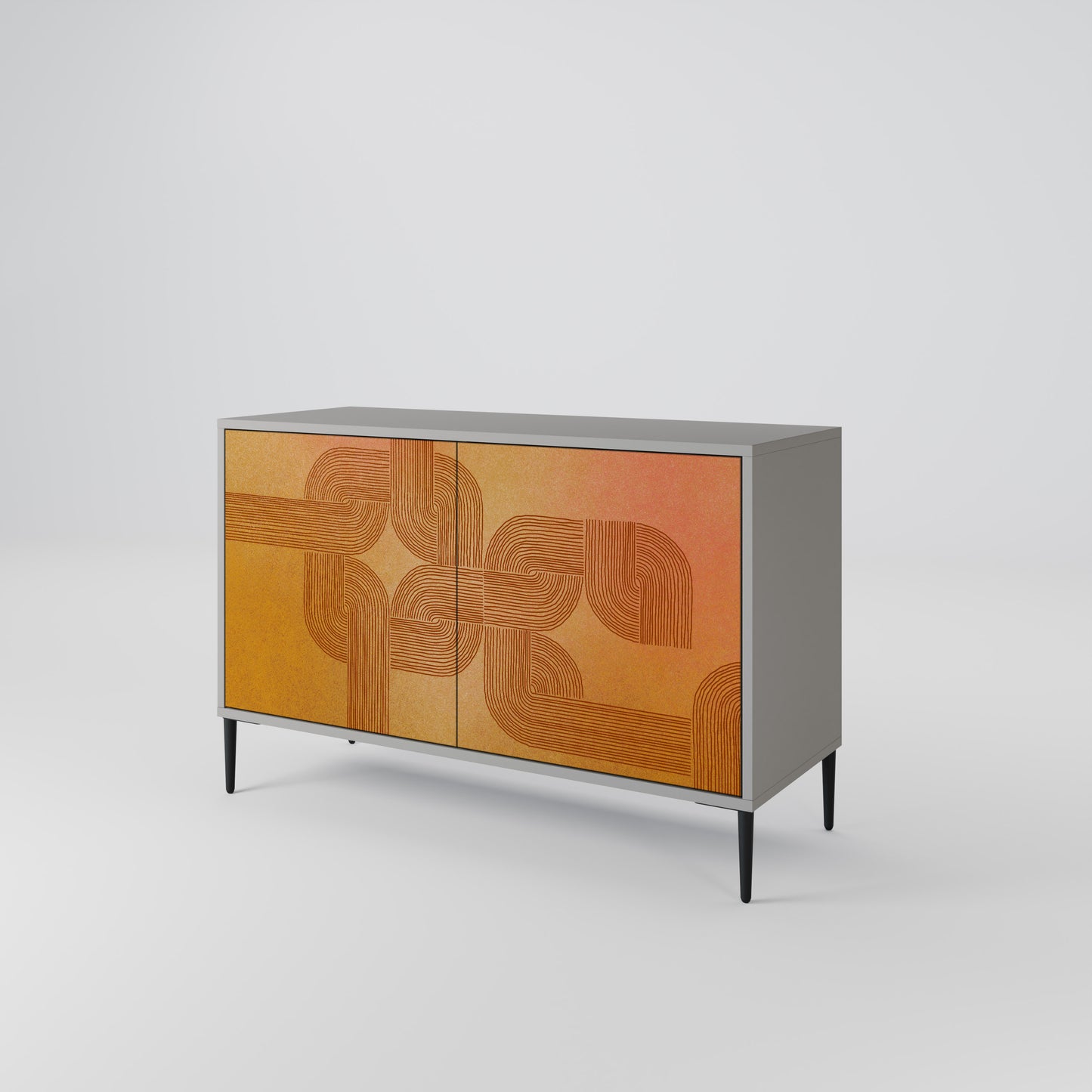 STRENGTHENING RELATION 2-Door Sideboard in Grey Finish