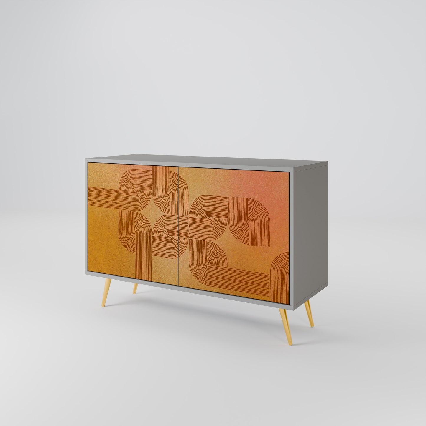 STRENGTHENING RELATION 2-Door Sideboard in Grey Finish
