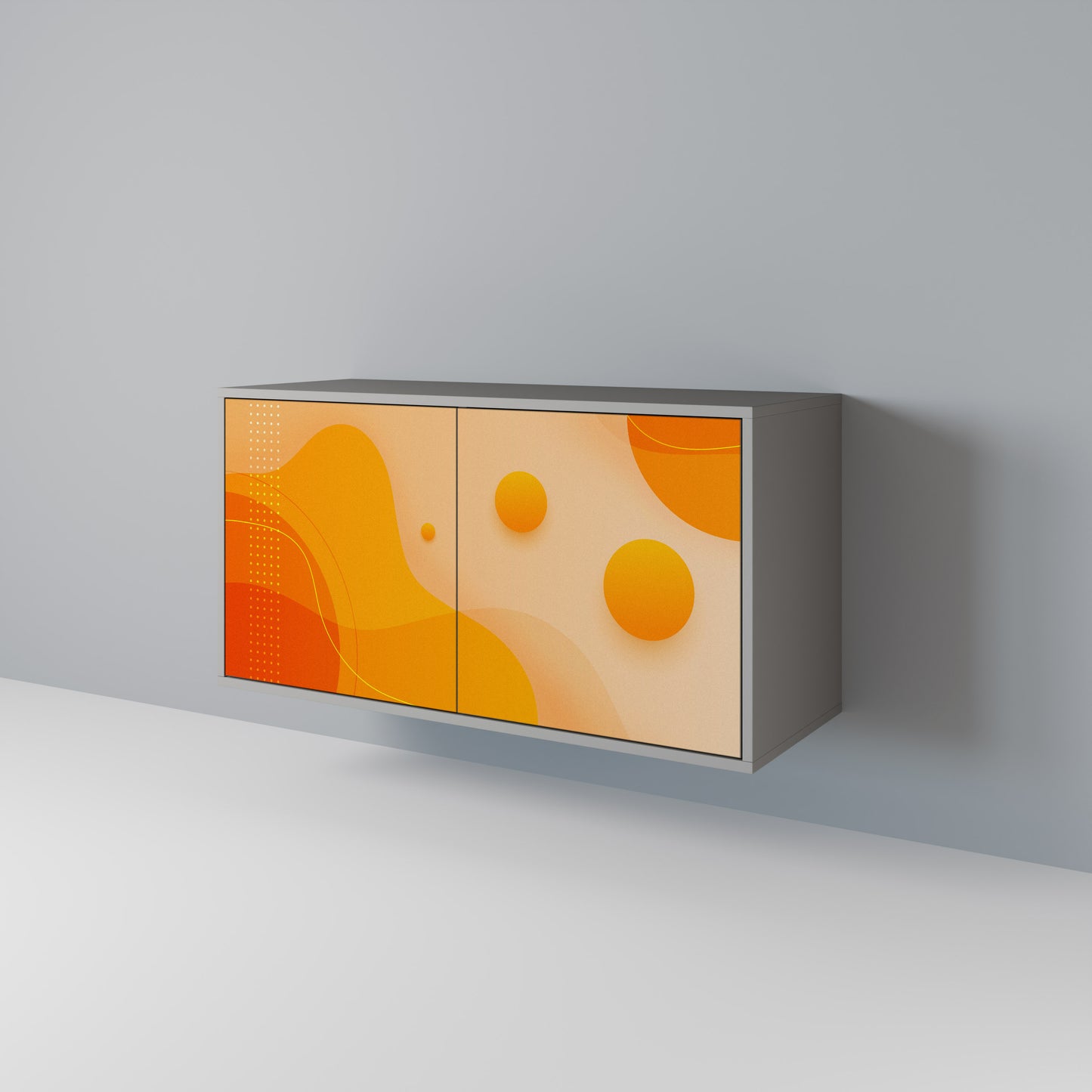 ORANGE ARRANGEMENT 2-Door Sideboard in Grey Finish