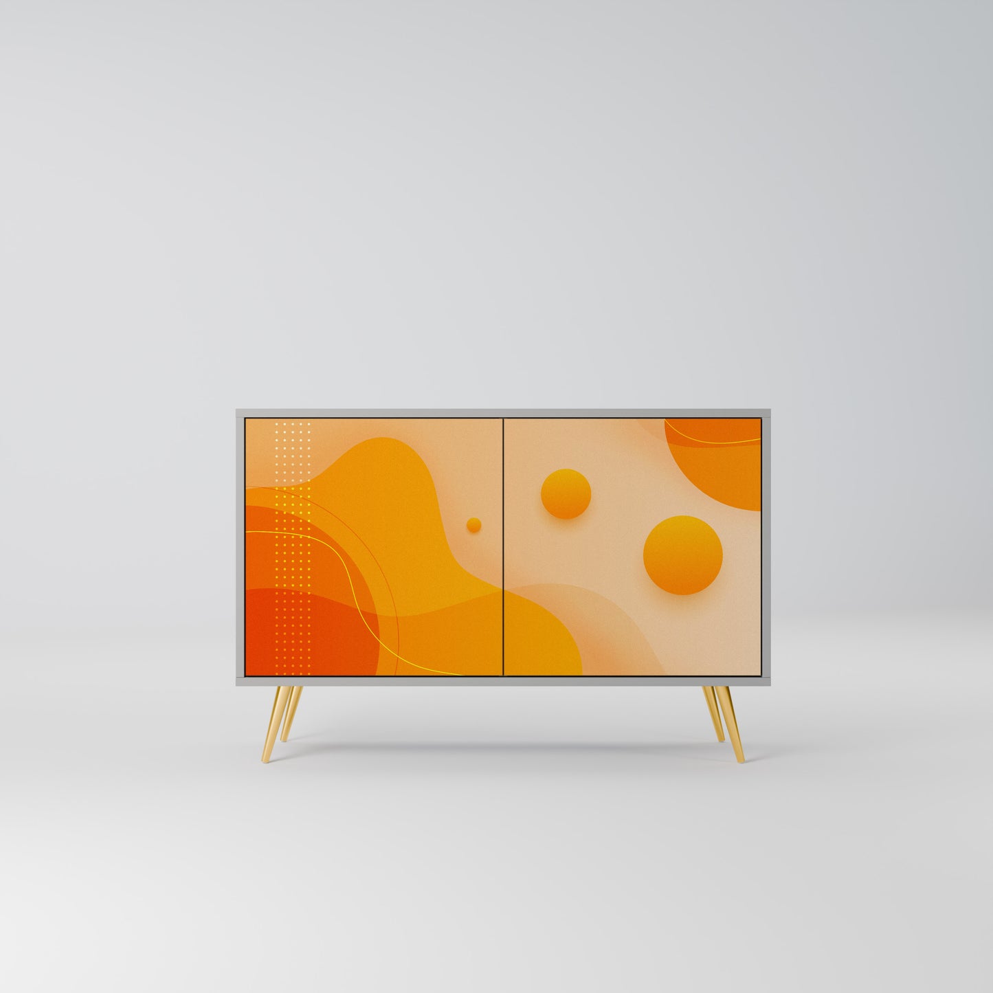 ORANGE ARRANGEMENT 2-Door Sideboard in Grey Finish