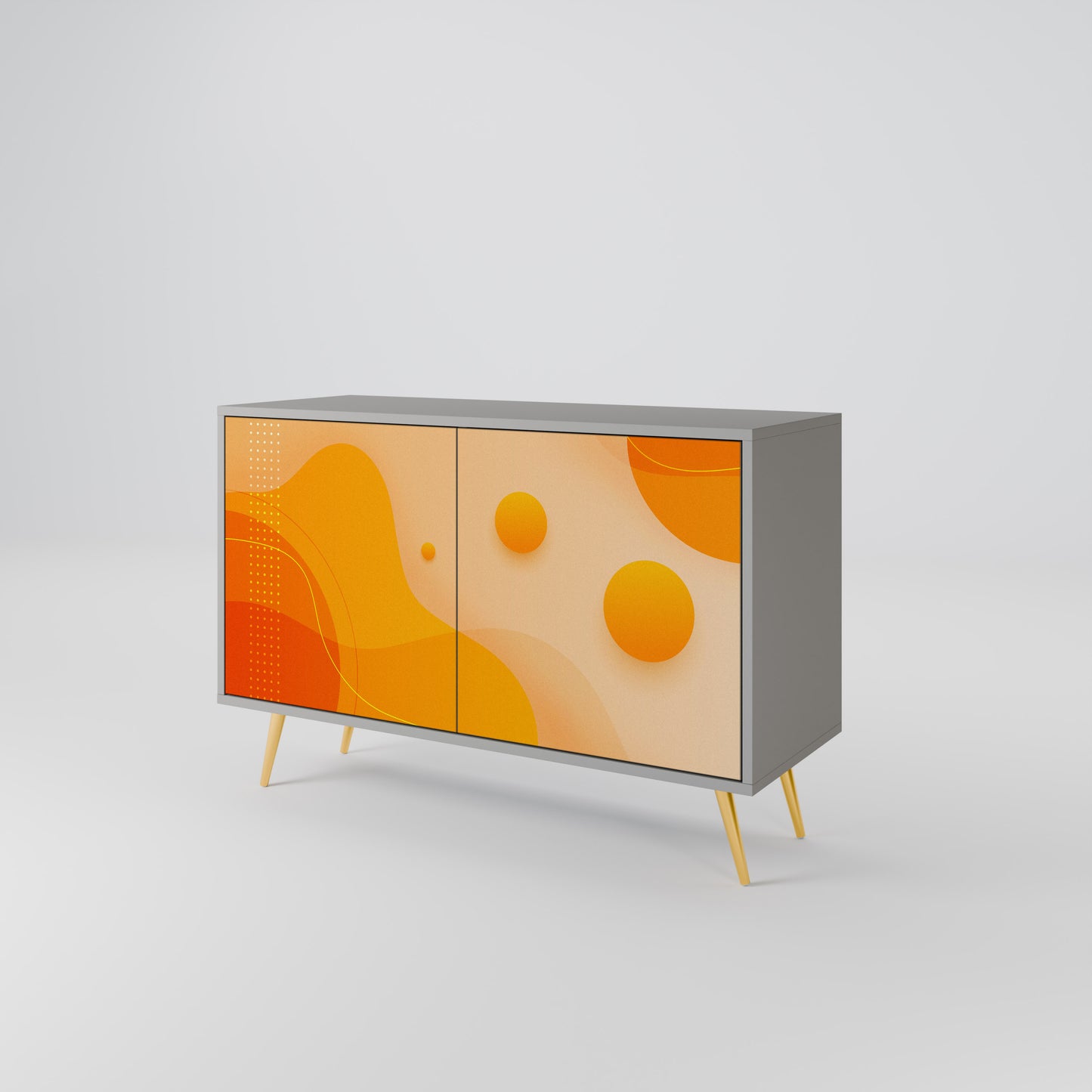 ORANGE ARRANGEMENT 2-Door Sideboard in Grey Finish
