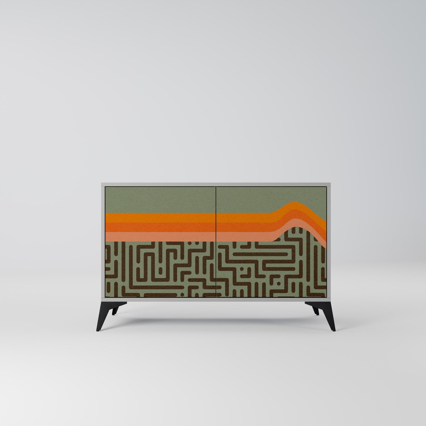 SIMPLE SOLUTIONS 2-Door Sideboard in Grey Finish