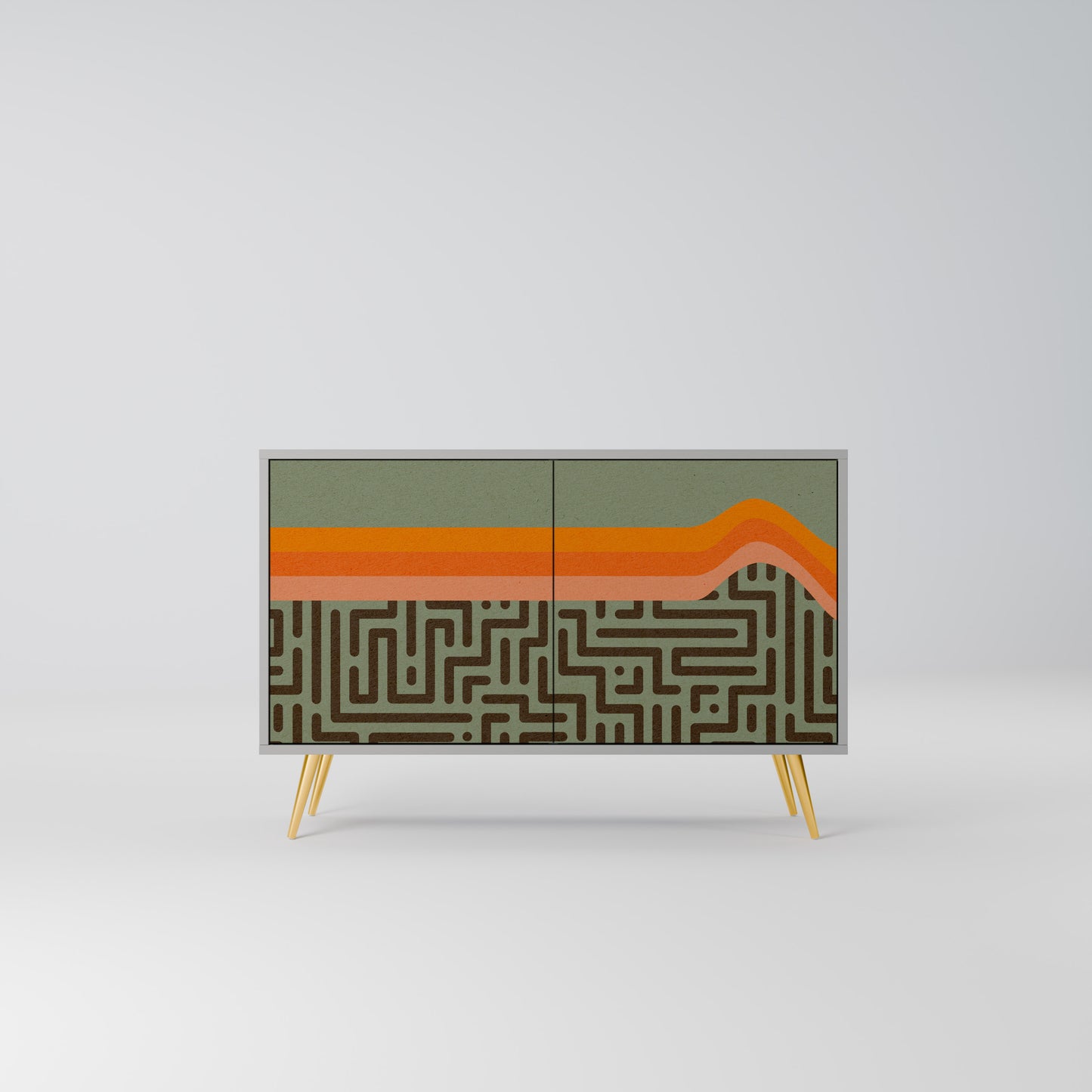 SIMPLE SOLUTIONS 2-Door Sideboard in Grey Finish