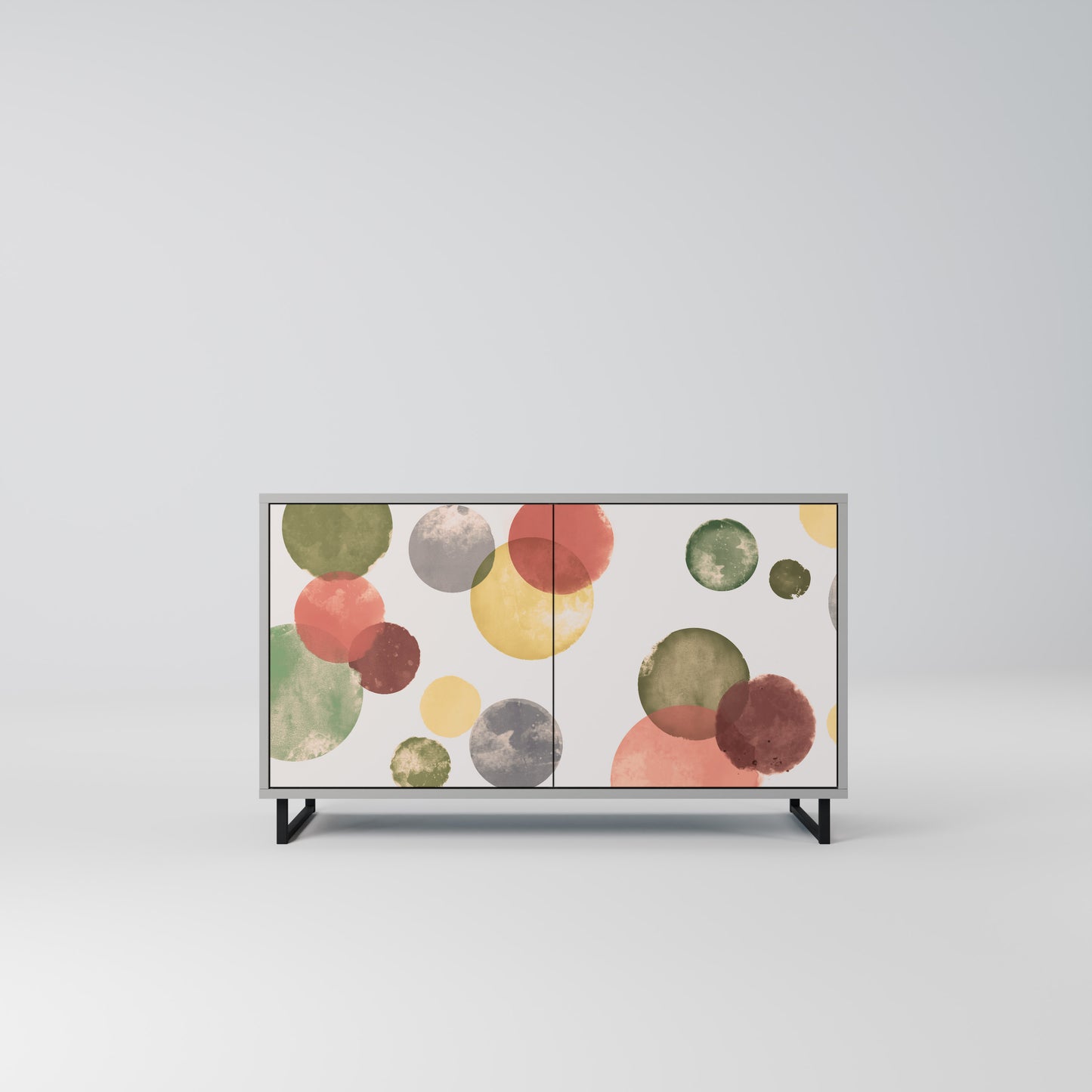 FLEETING HAPPINESS 2-Door Sideboard in Grey Finish