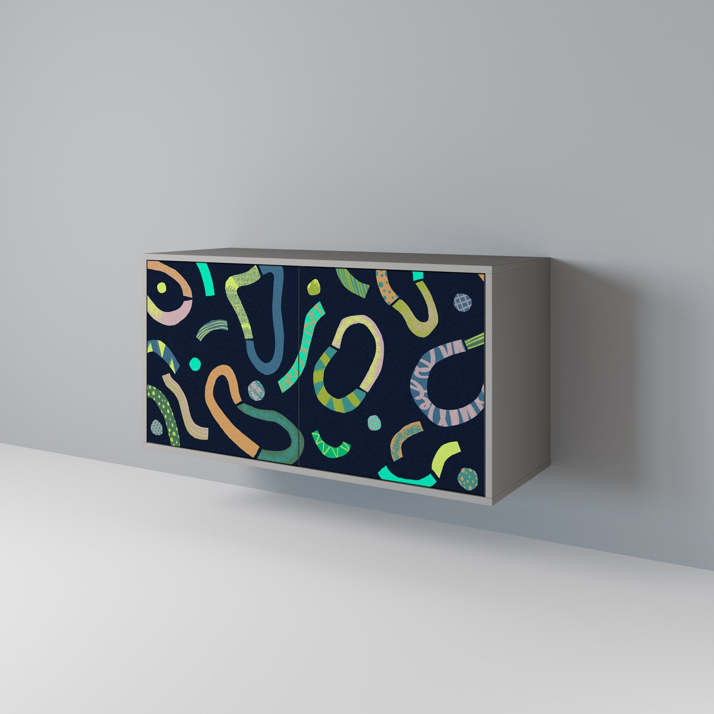 CONTRAST DANCE 2-Door Sideboard in Grey Finish