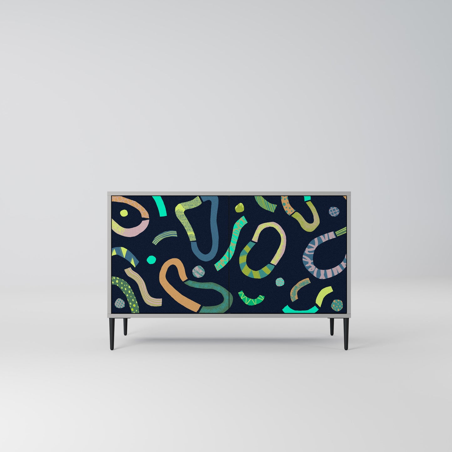CONTRAST DANCE 2-Door Sideboard in Grey Finish