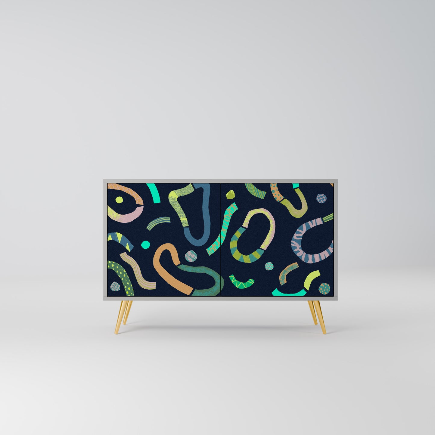 CONTRAST DANCE 2-Door Sideboard in Grey Finish