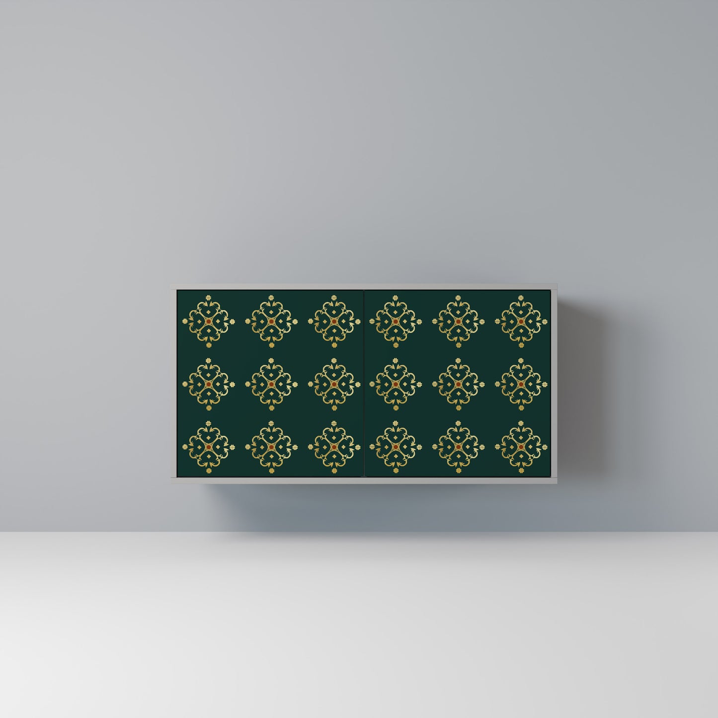 ROYAL MEDALLION 2-dörrars skänk i grå finish