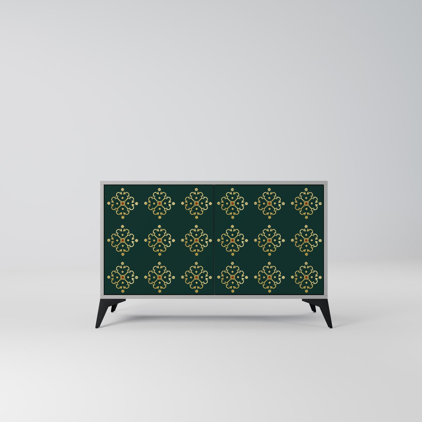 ROYAL MEDALLION 2-dörrars skänk i grå finish