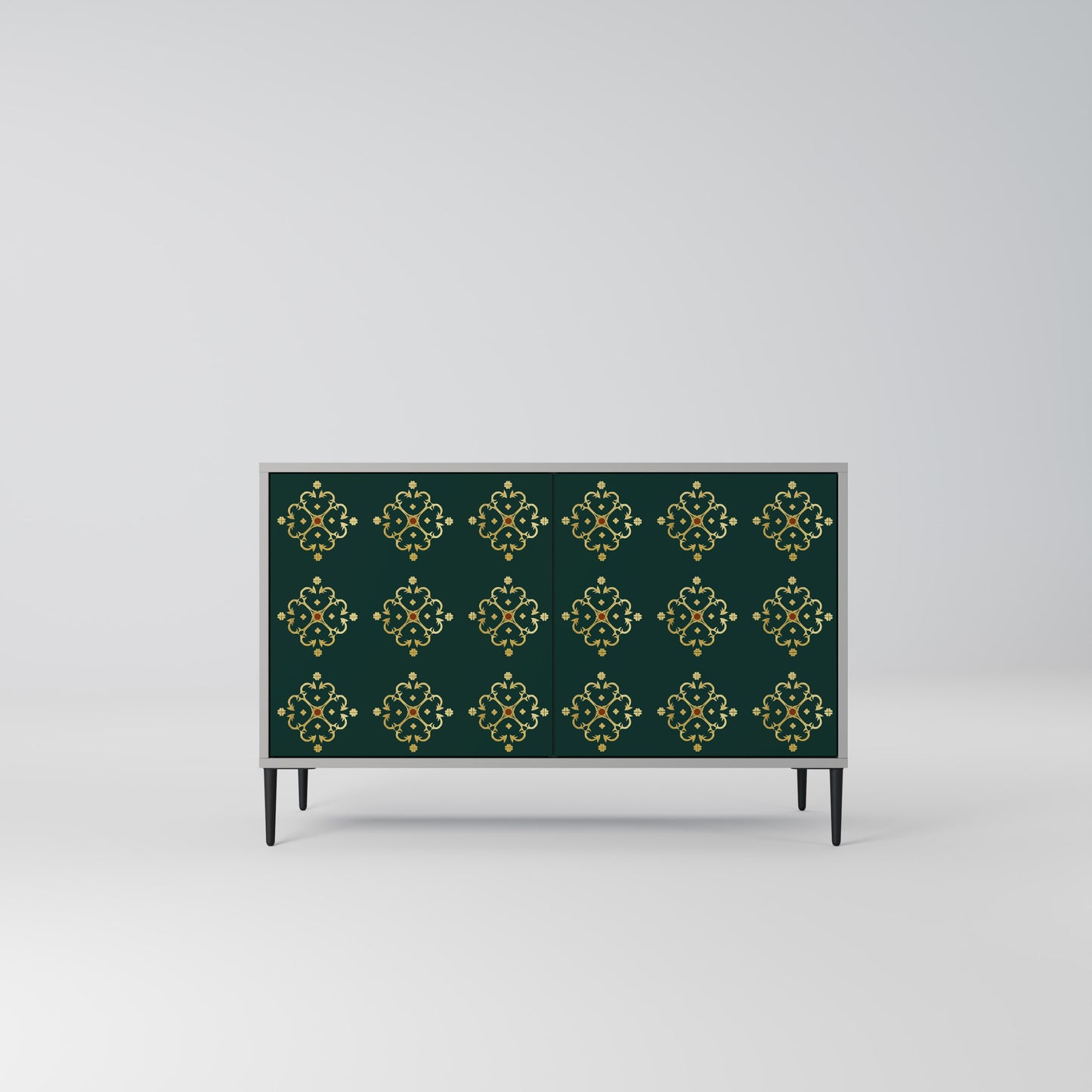 ROYAL MEDALLION 2-dörrars skänk i grå finish